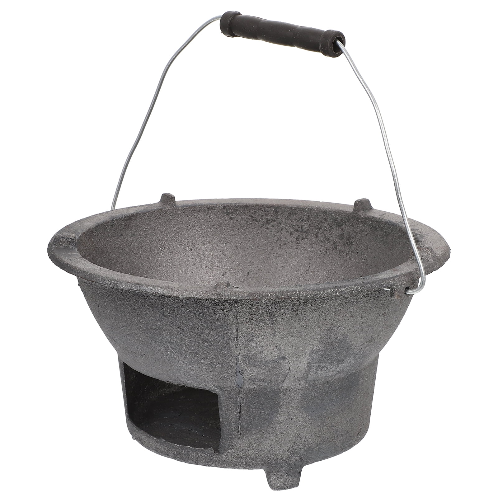 Generic Cast Iron Stove Outdoor Heating and Camping Cooking Grill (Silver, 12 in) fio9y