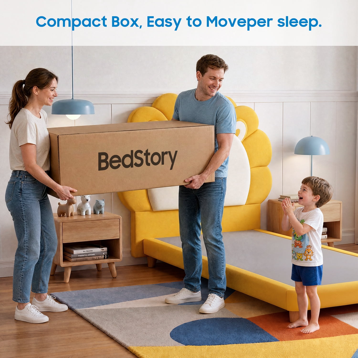 BedStory 8 in Twin Memory Foam Mattress, Tight-Top Medium Firm Pocket Spring Hybrid for Pressure Relief (White, 8 in) sh45w
