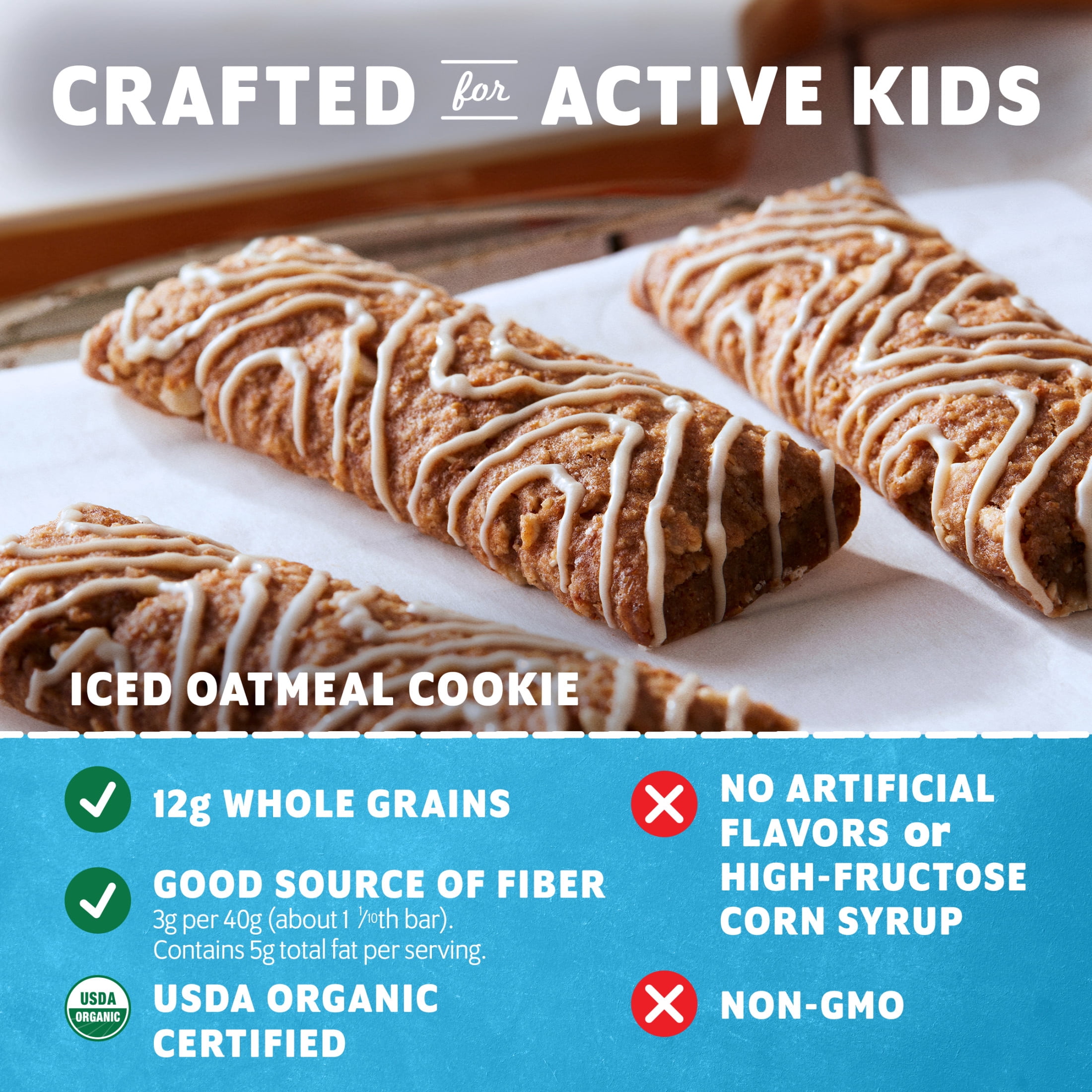 Zbar Iced Oatmeal Cookie Soft-Baked Organic Energy Snack Bars (6 count, 9 pack) vfync