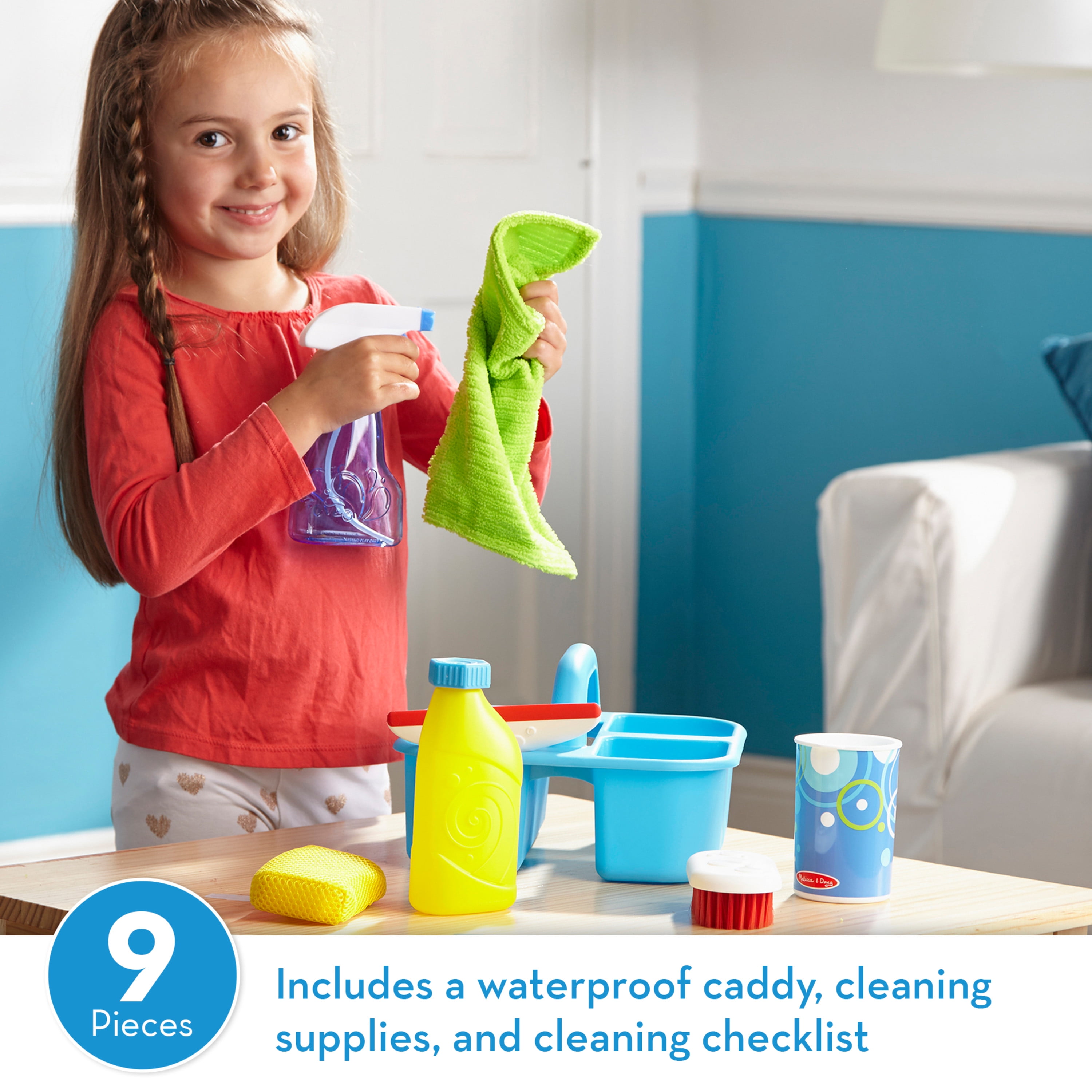 Melissa & Doug Spray, Squirt & Squeegee Pretend Play Cleaning Set (10-Piece) 6sxv9