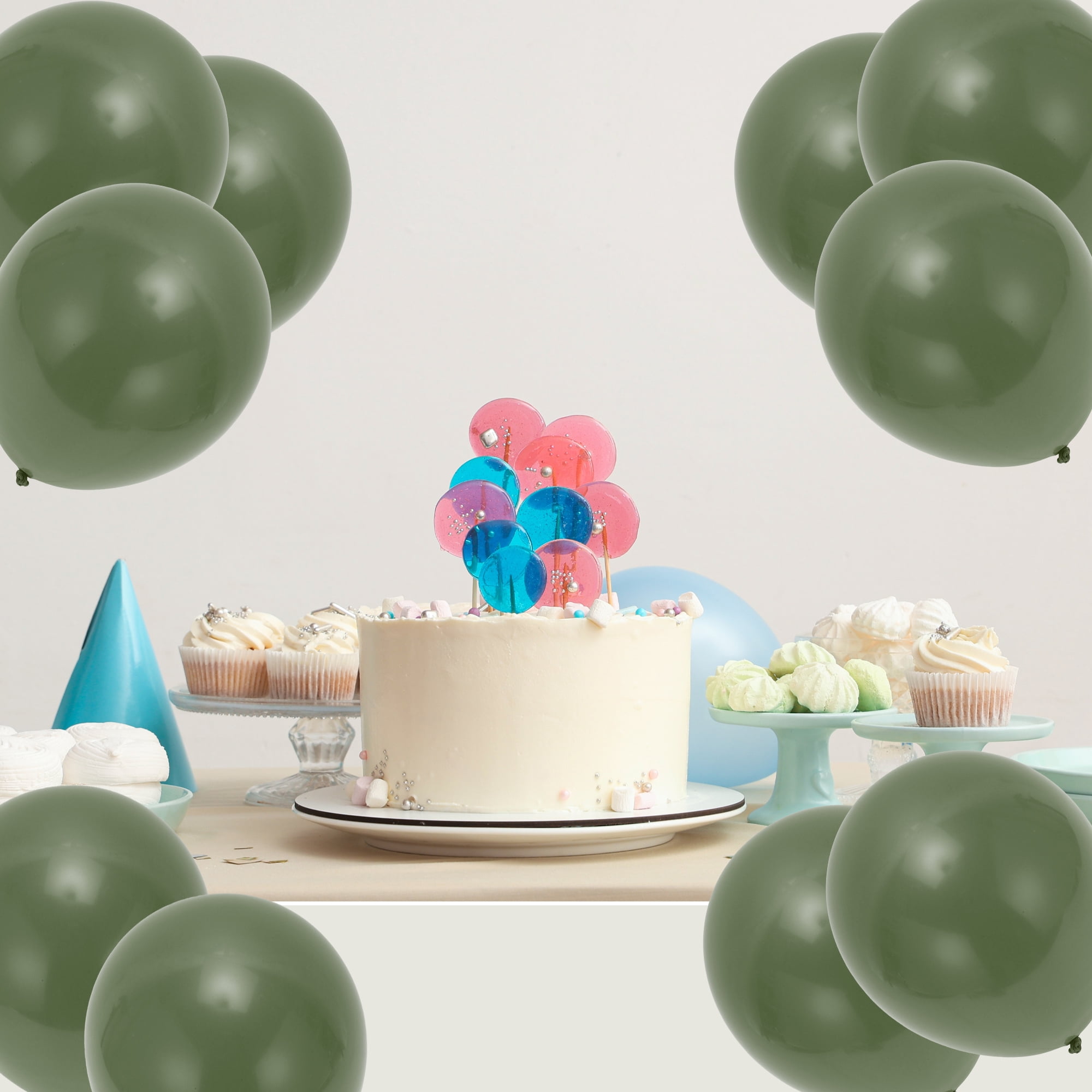 Unique Bargains Latex Party Balloons for Birthday Wedding Decorations (Green, 20 Pack, 10 in) 9rhk6