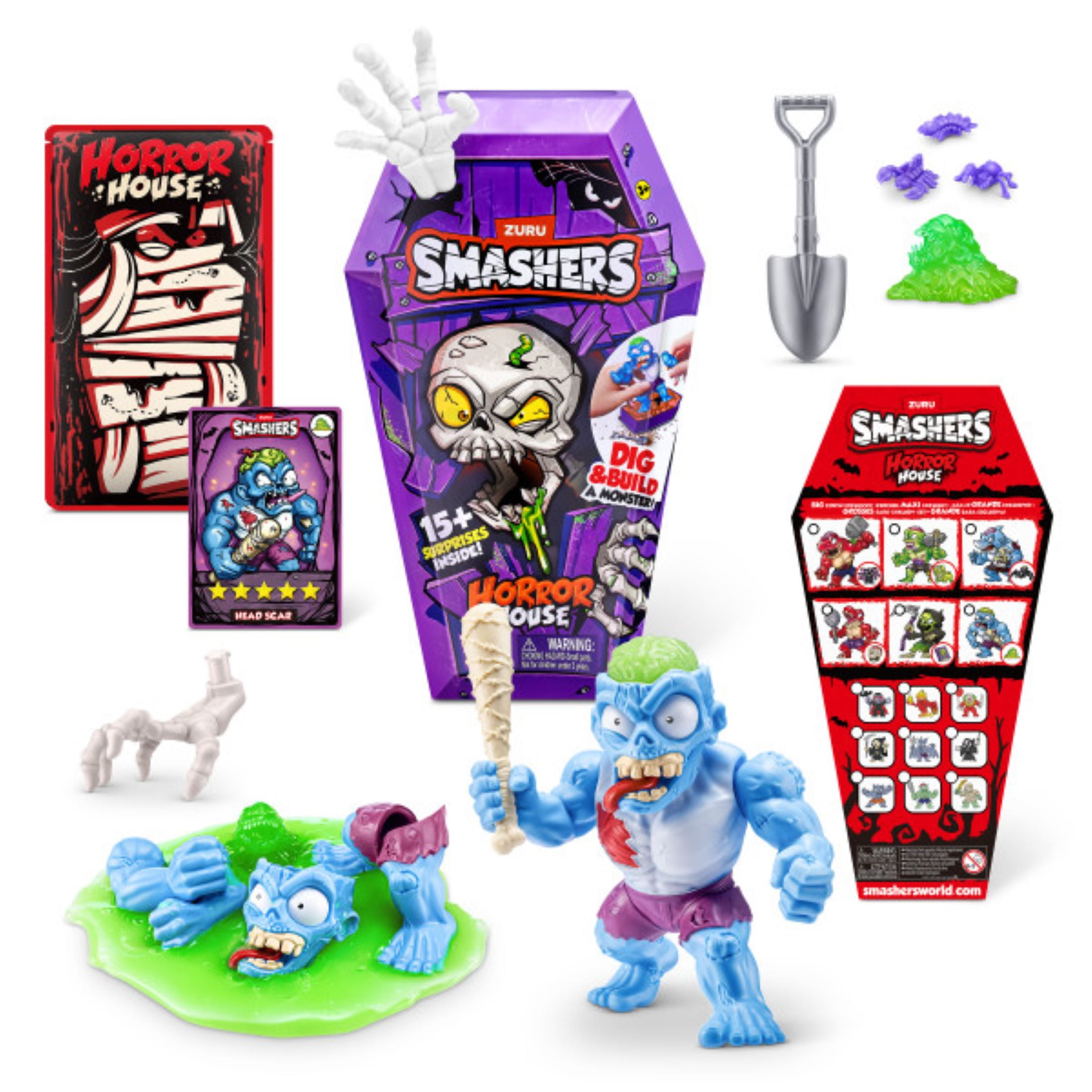 Smashers Horror House Interactive Surprise Unboxing Collectible Toy Set (15 Pieces) rvc6w