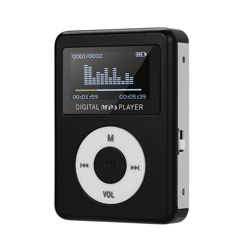 Clukuo Portable Digital MP3 Player with LCD Screen (Black, 2.36x1.57 in) 14zvz