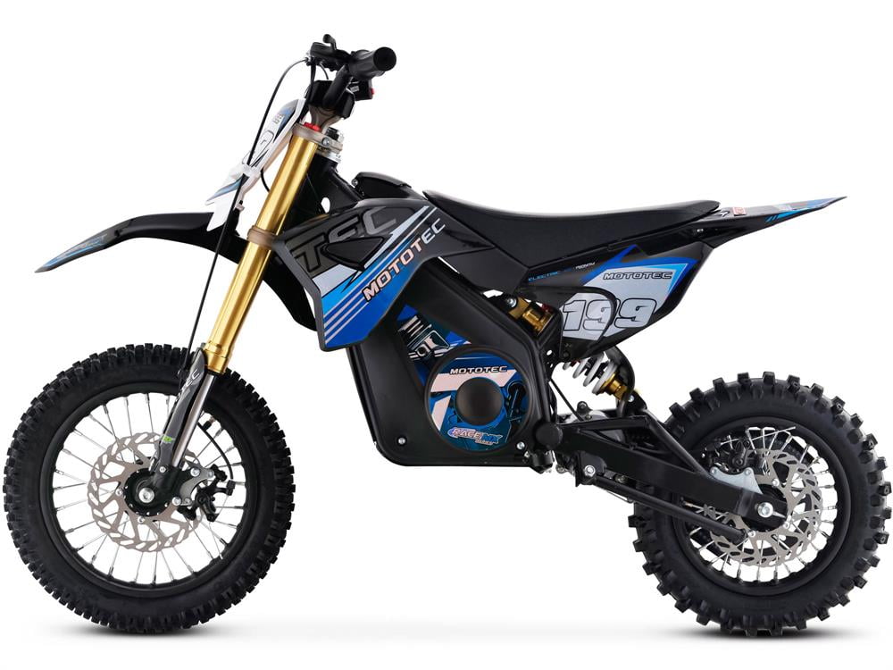 MotoTec 1200w Pro Electric Dirt Bike (Blue, 36v Lithium) 0xxtg