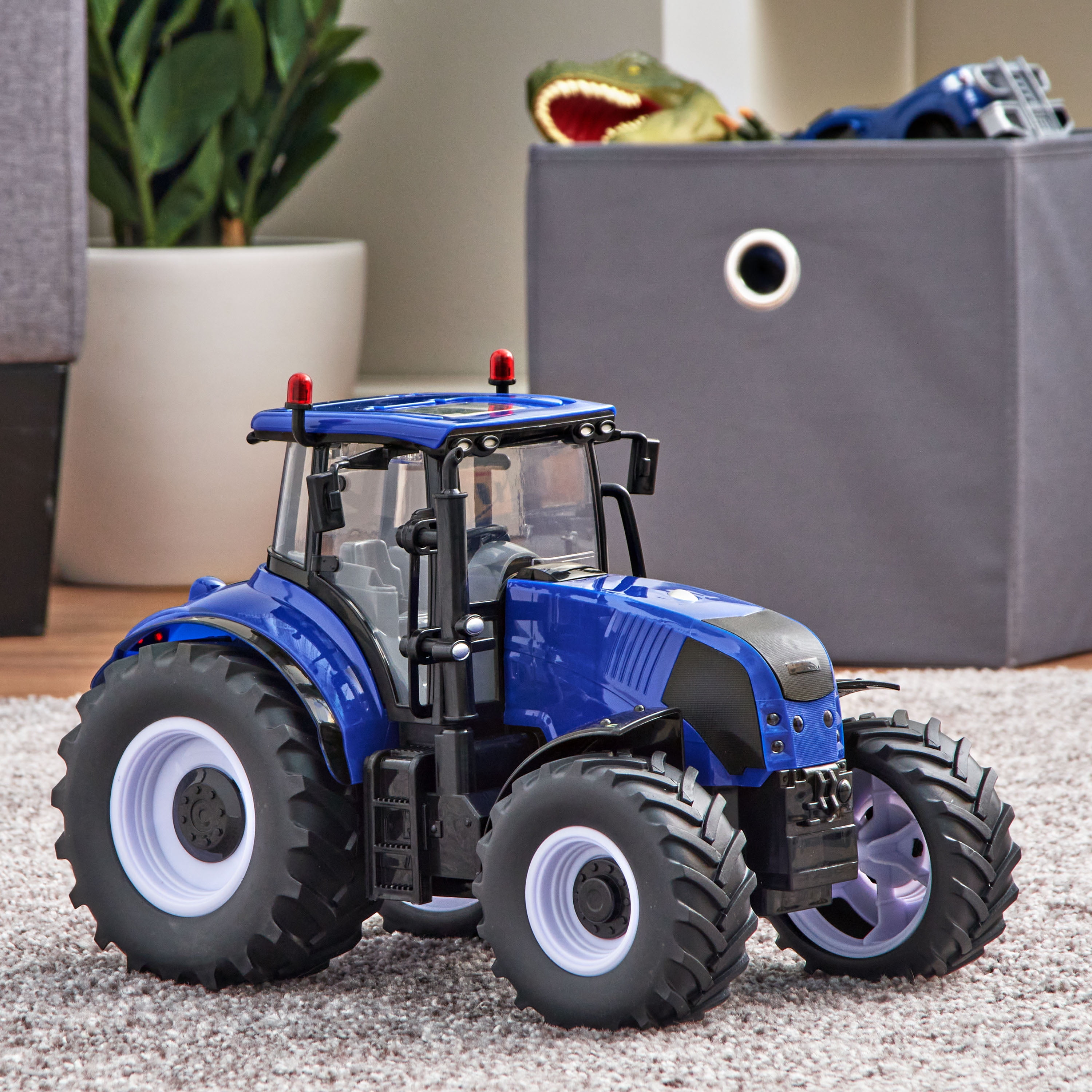Adventure Force Farm Tractor Toy with Lights and Sounds (Blue, 1 ct) xyacq