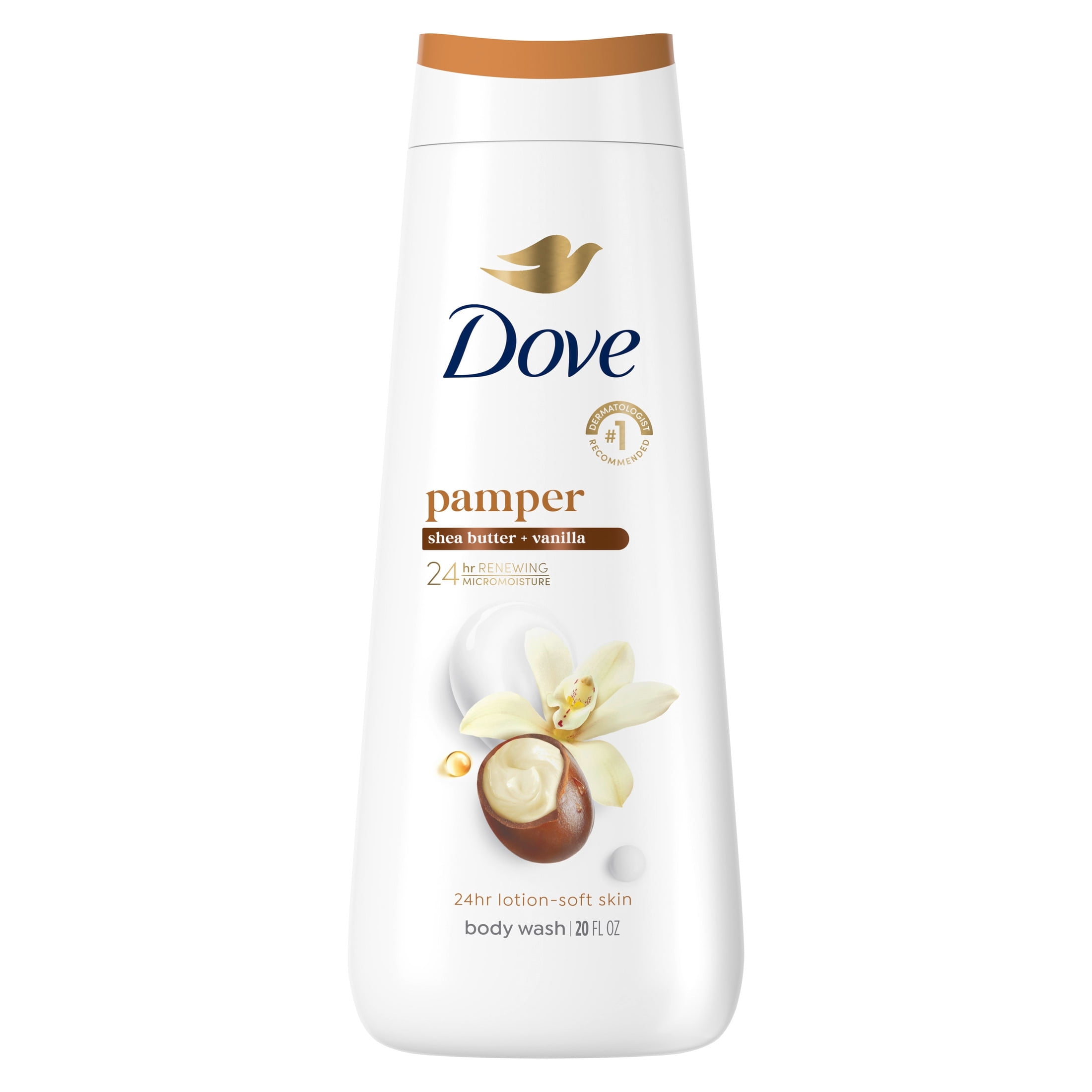 Dove Pampering Body Wash with Shea Butter & Vanilla for Soft Skin (20 fl oz) tmkth