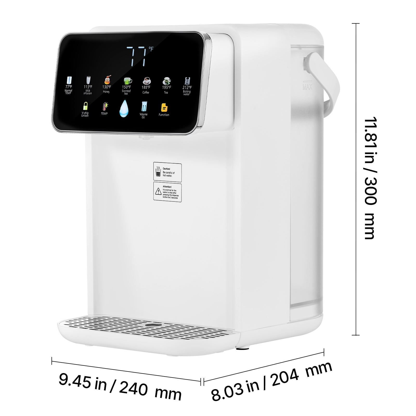 KFFKFF Countertop Instant Hot Water Dispenser, Rapid Heating with Adjustable Temperature & Volume (118 oz) k4pz5