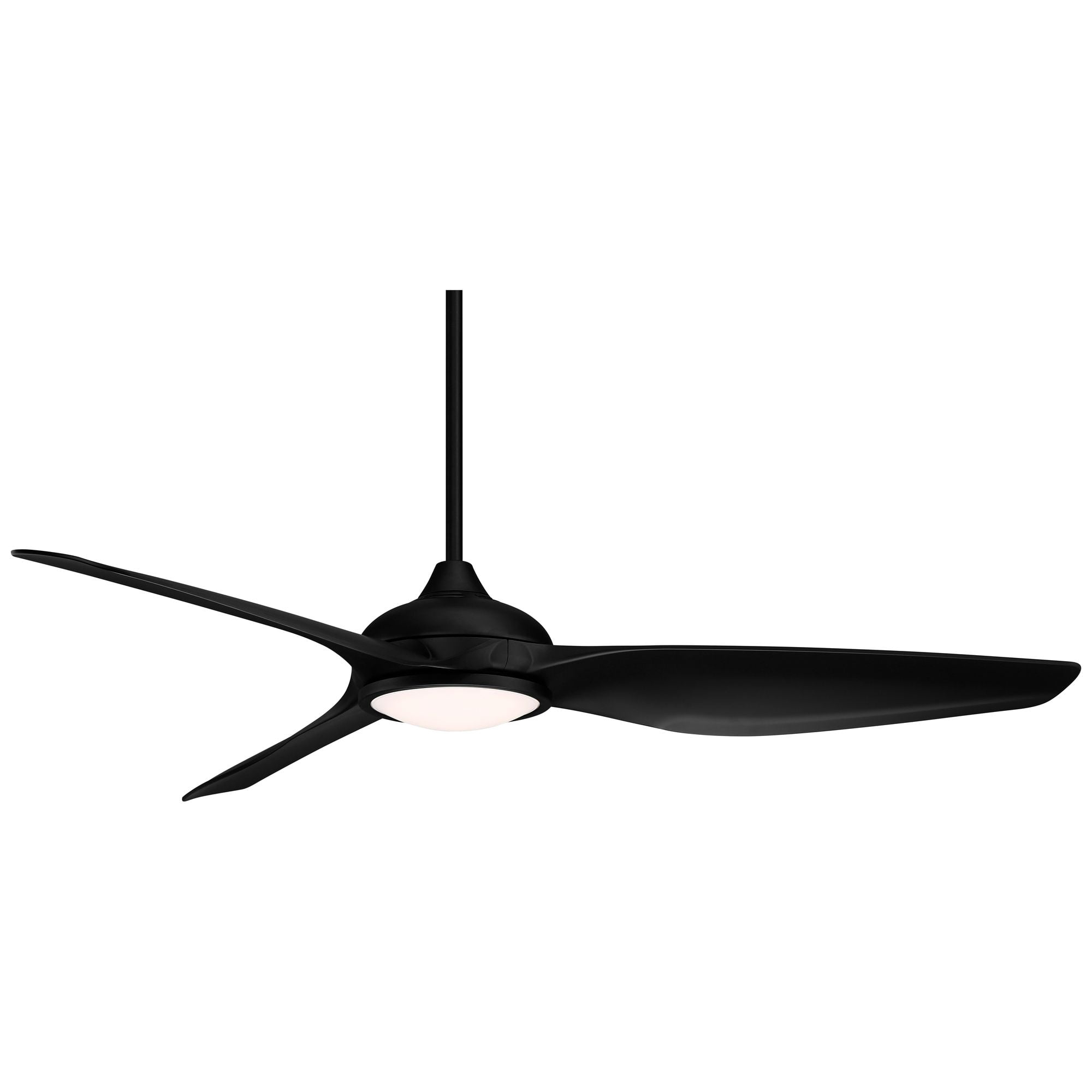 Possini Euro Design Modern Indoor Outdoor Ceiling Fan with Dimmable LED Light and Remote Control (Matte Black, 60 in) wvcts