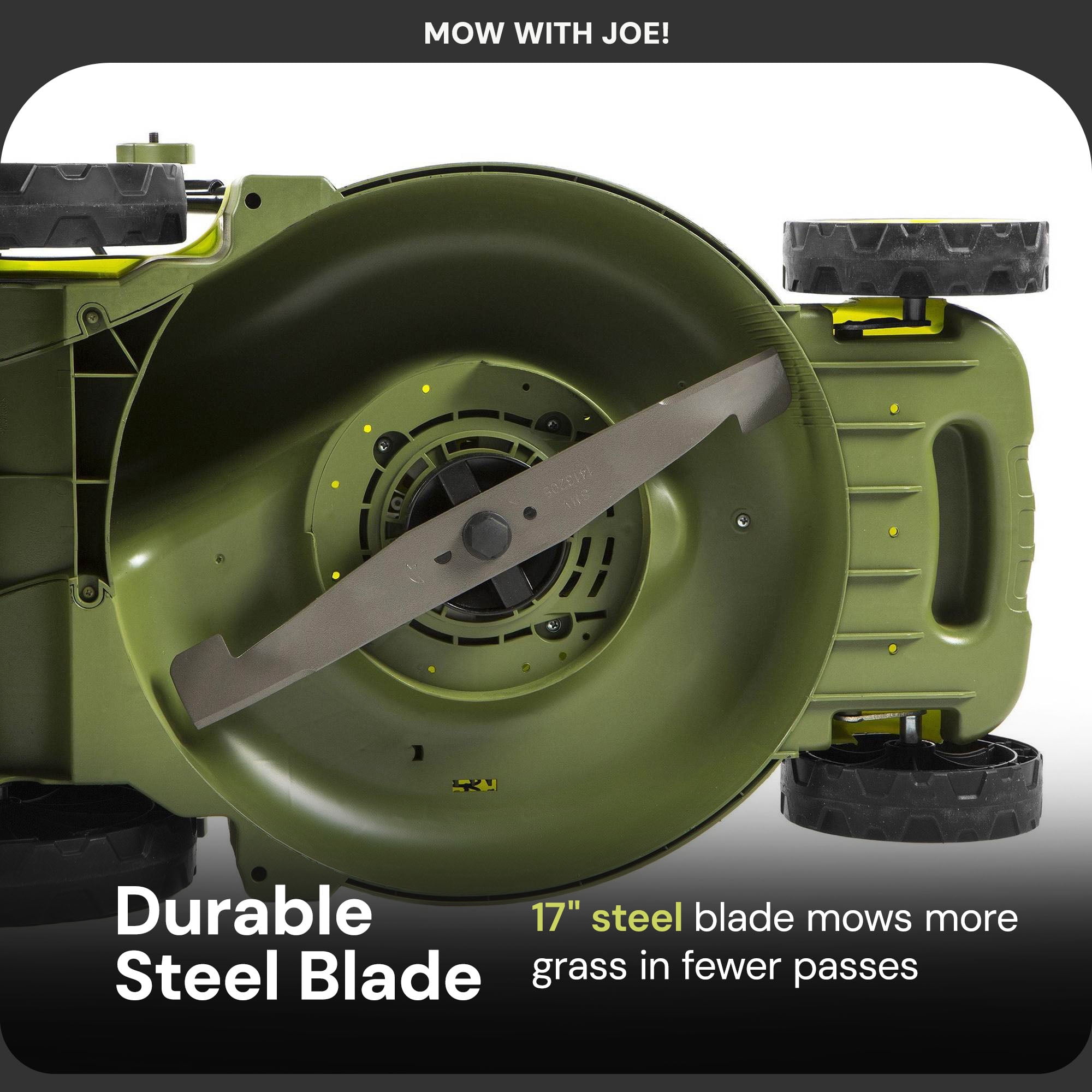 Sun Joe Electric Walk Behind Lawn Mower and Mulcher (Green, 17 in) ue9yu