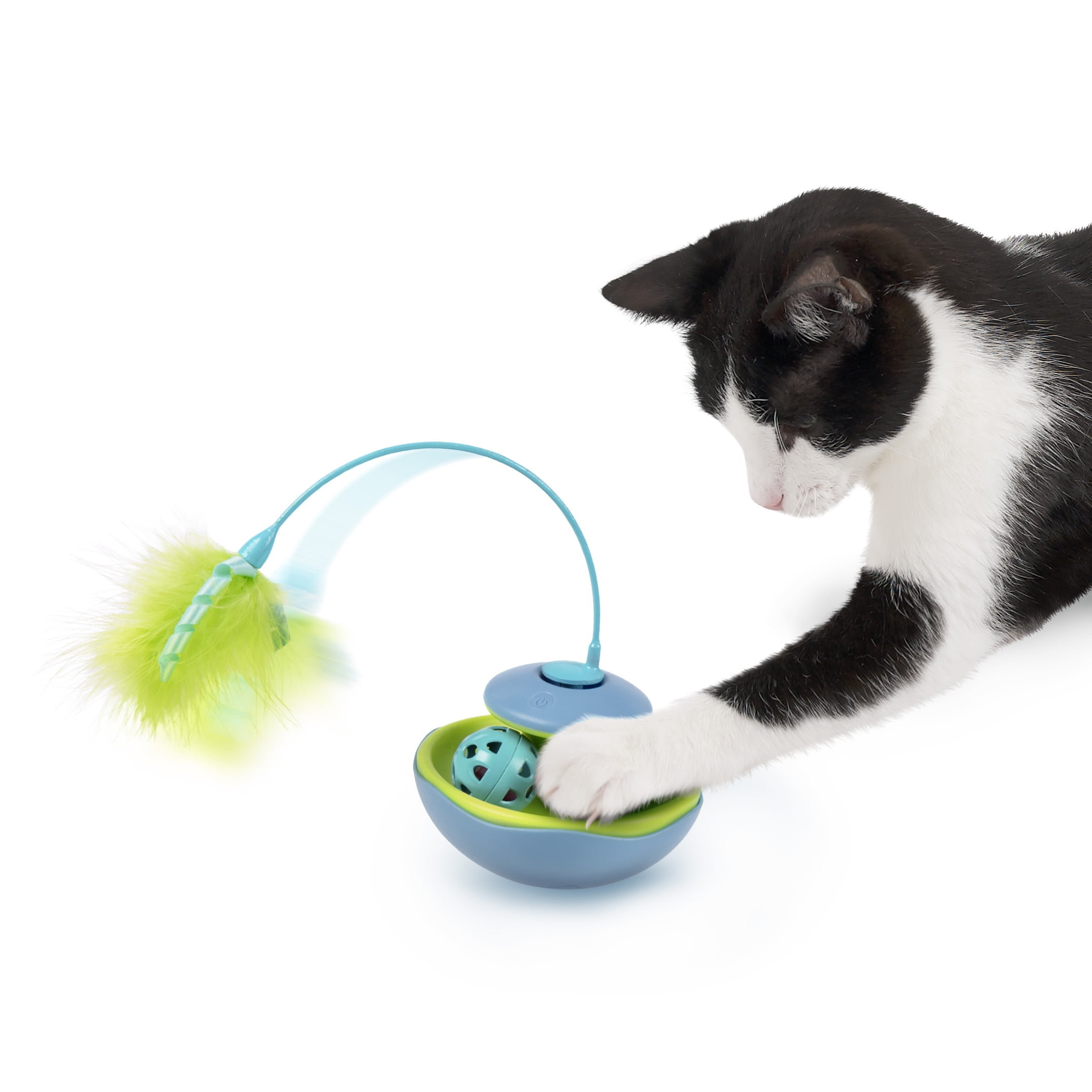 SmartyKat Track Tizzy Motion Cat Toy Electronic Interactive Pet Toy (Blue, 1 ct) q7k3p