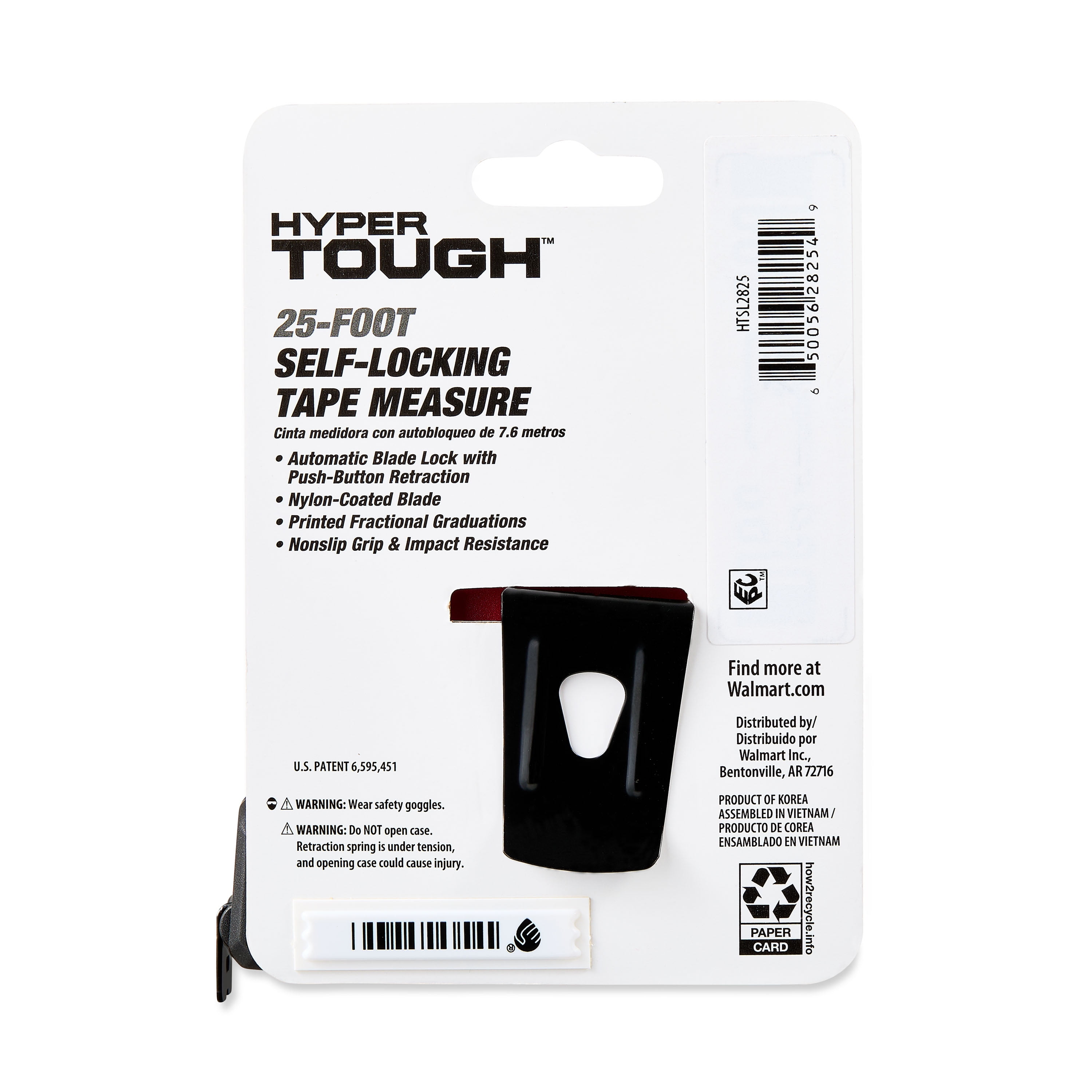 Hyper Tough Self Lock Steel Tape Measure (Yellow, 25 ft) r3ohs - Image 4