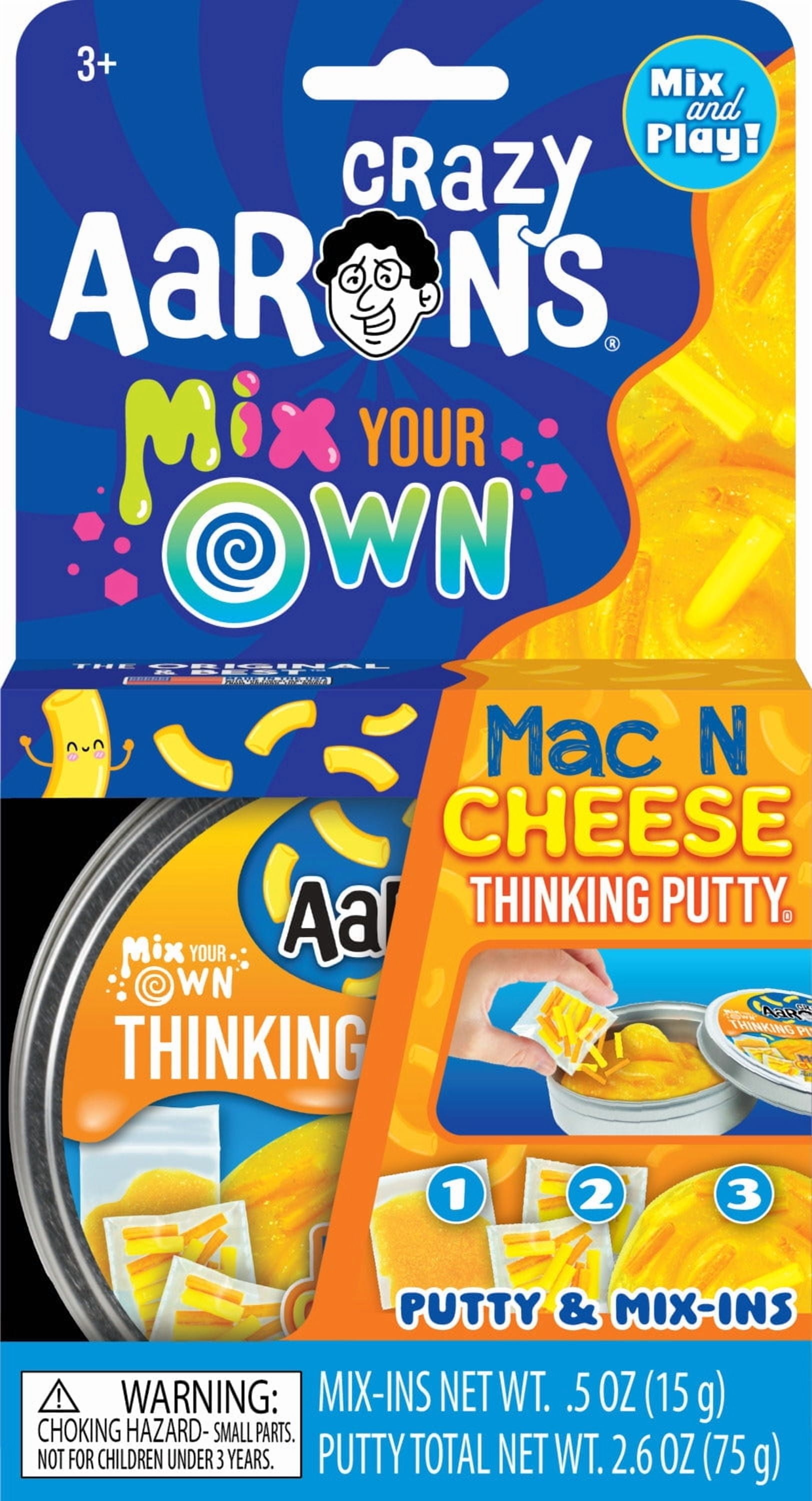 Crazy Aaron’s Thinking Putty Mac & Cheese DIY Sensory Activity Kit (Clear, 3.2 oz) 9sf2e