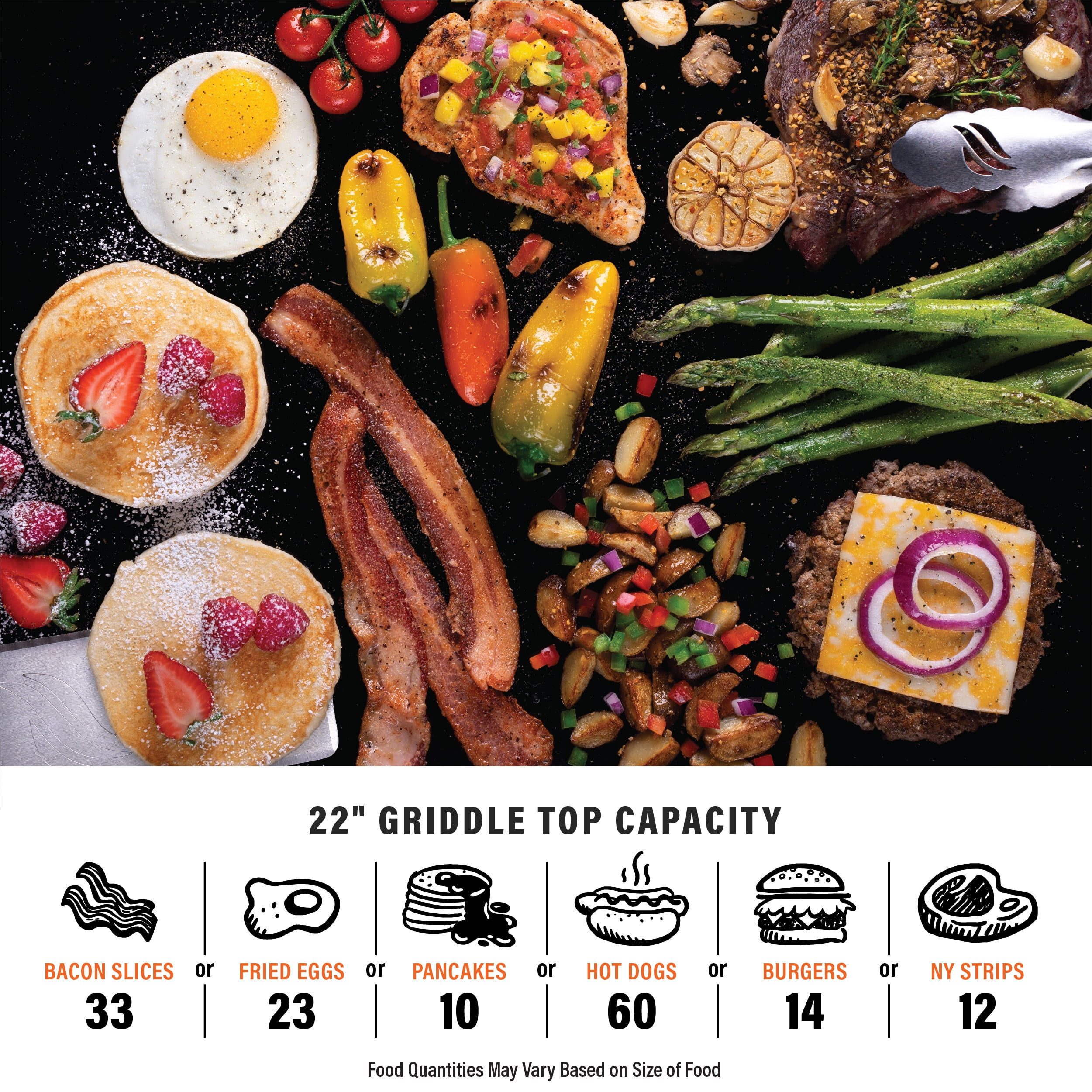 Blackstone Adventure Ready Outdoor Griddle, 22 in 2-Burner Flat Top Grill with Hard Cover (Black, 22 in) uh9s7