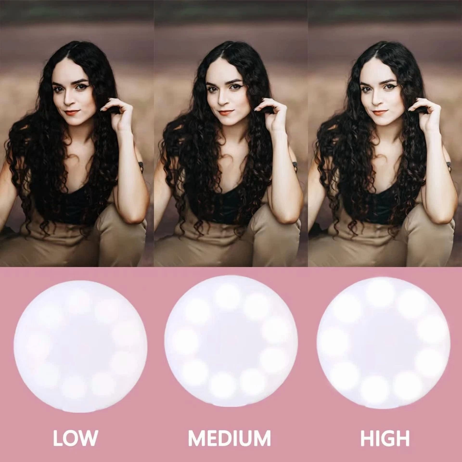 Rhea Rechargeable LED Clip-On Selfie Ring Light for Smartphones and Laptops (Portable, 1 Pack) 5full