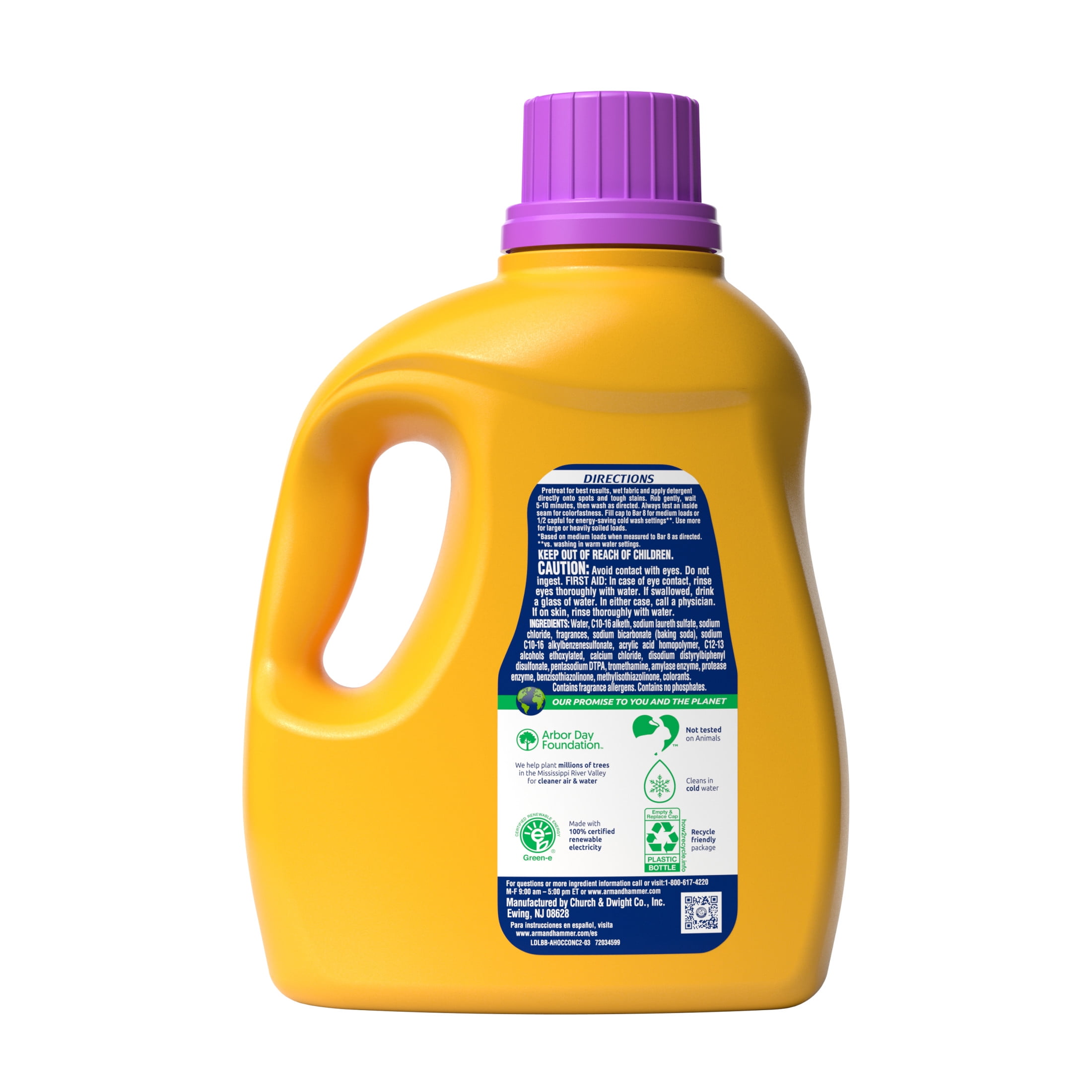 ARM & HAMMER Plus OxiClean Odor Blasters Liquid Laundry Detergent, Fresh Burst (96.2 fl oz) rvowv