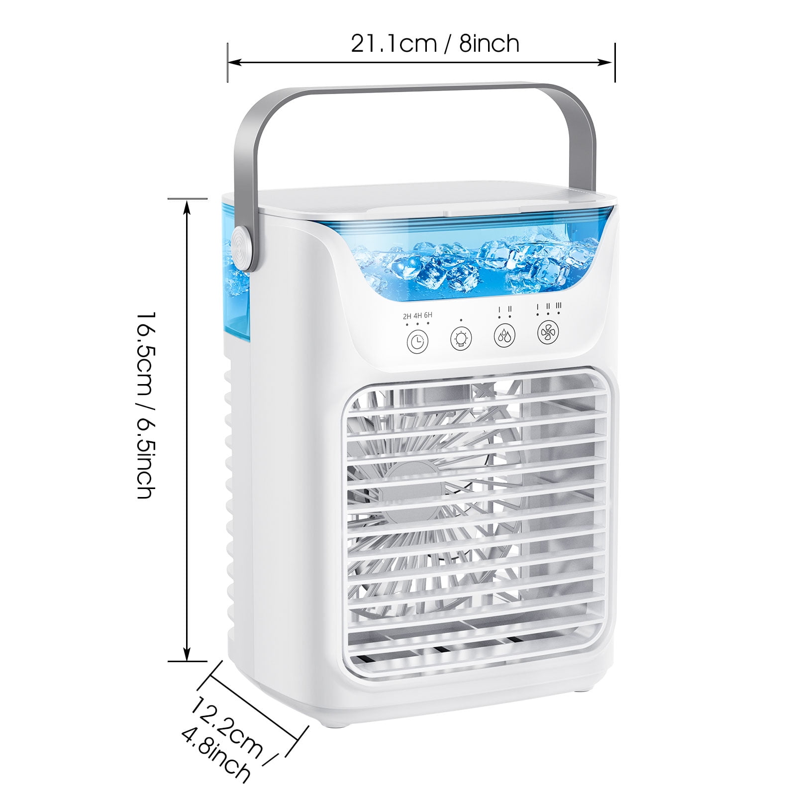 AITREE Portable Air Conditioner 3-in-1 Personal Cooling Fan with Humidifier and Mist (White, 23.67 fl oz) 6e6x3