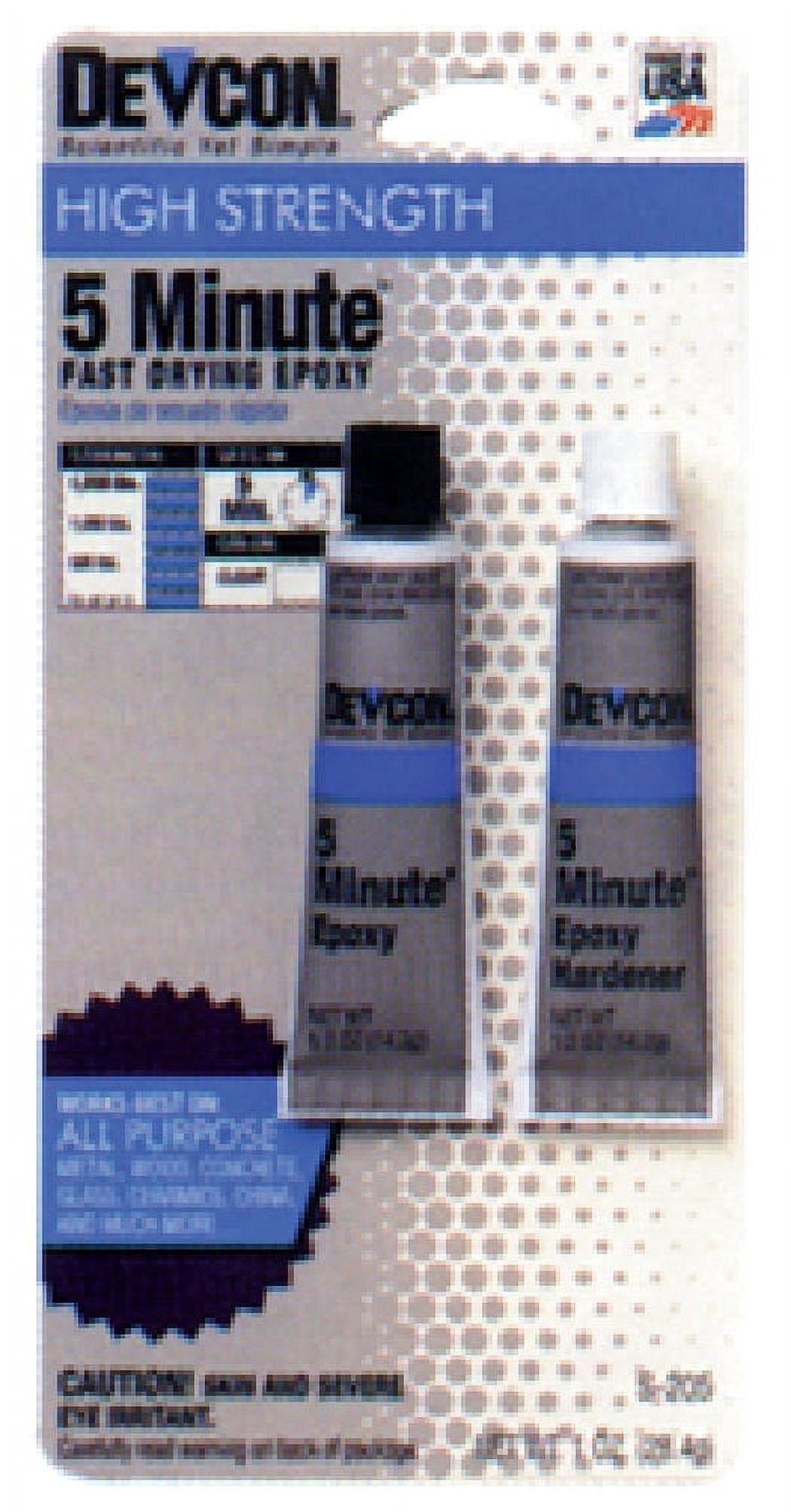 Devcon 5-Minute Epoxy Adhesive High-Strength Industrial Bonding Agent (Clear, 0.5 oz) 0v3a1 - Image 2