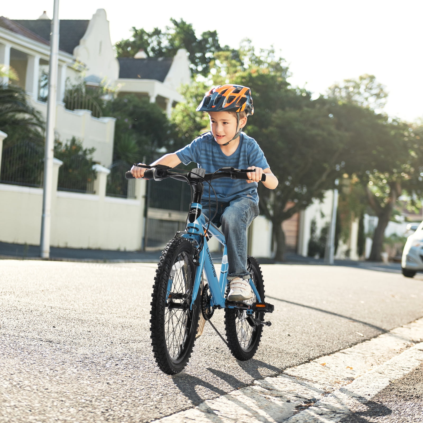 UBesGoo 20in 7-Speed Mountain Bike with V-Brake (Blue, 20 in) lc12m