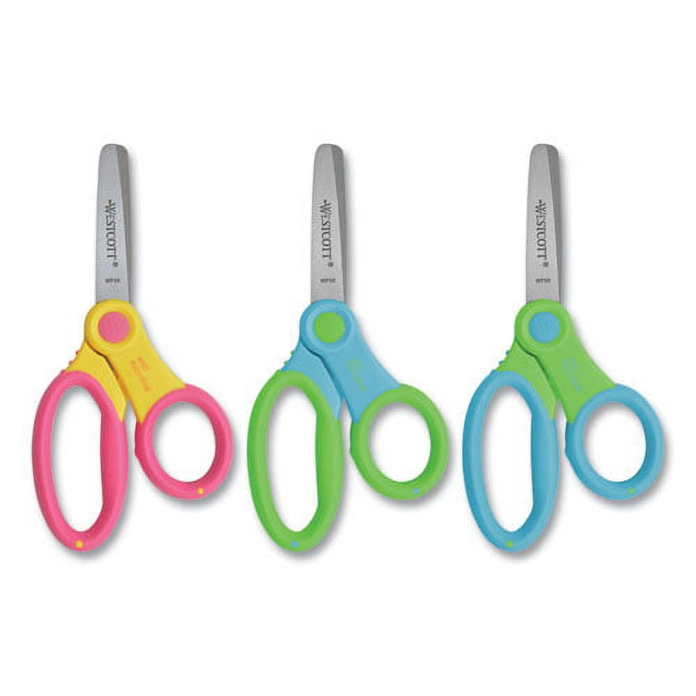Westcott Ultra Soft Handle Scissors with Antimicrobial Protection (Assorted Colors, 5 in, 2-Pack) l7wyp