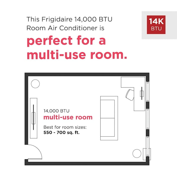 Frigidaire Gallery 14,000 BTU Inverter Portable Room Air Conditioner with Dehumidifier Mode (White, 14,000 BTU) doves
