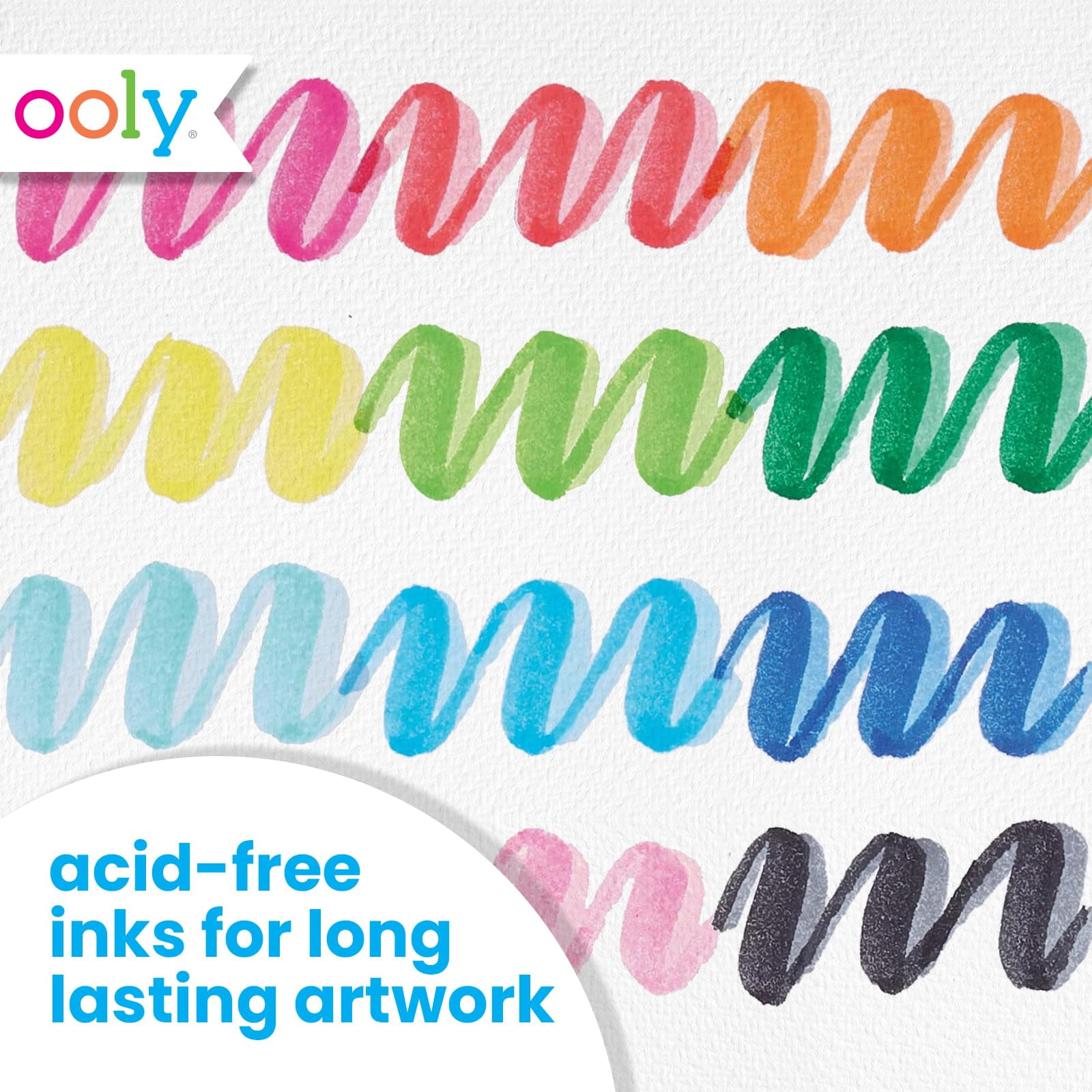 OOLY Dual Tone Double-Ended Brush Markers (24 Colors, 12 Count) xdfhp