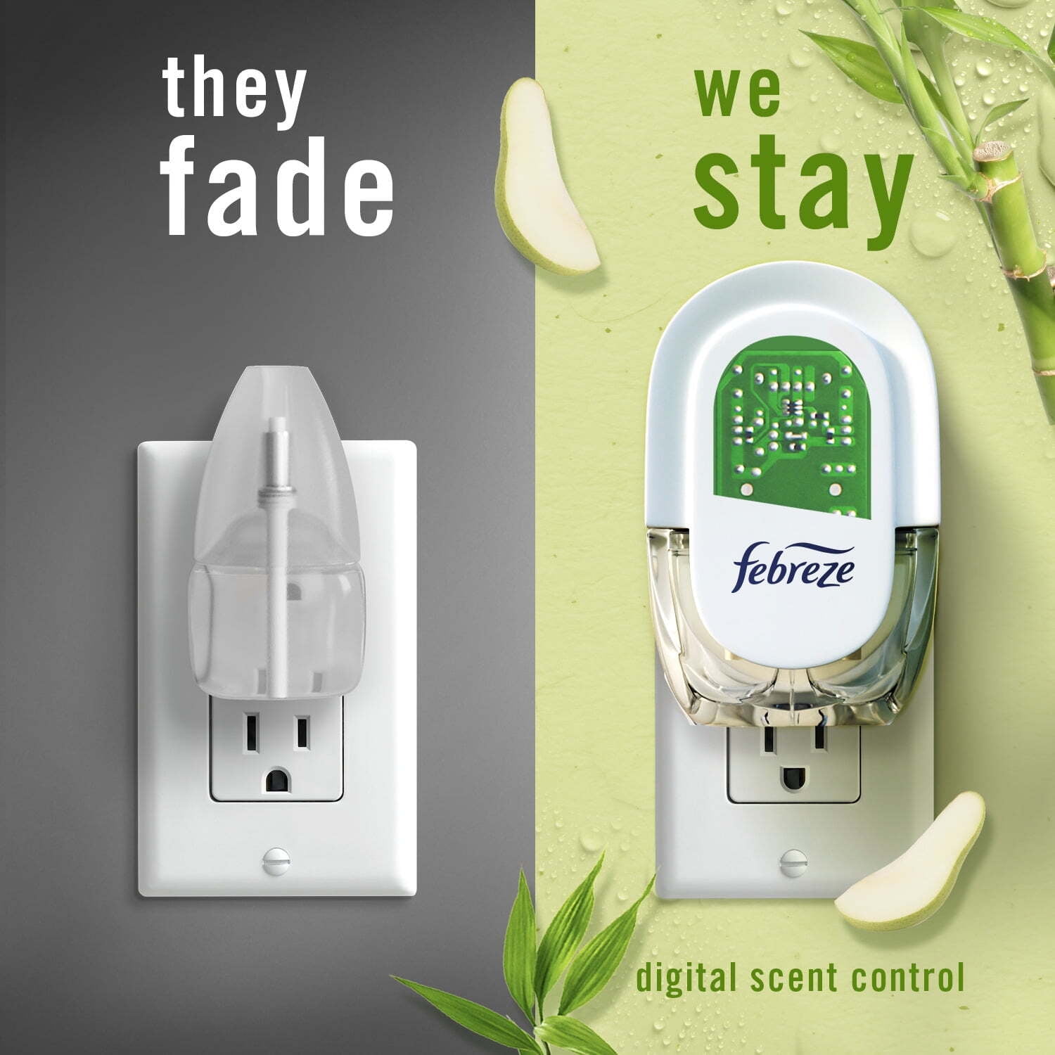 Febreze Fade Defy Plug In Air Freshener Scented Oil Refill, Light Bamboo (6 Pack, 0.87 fl oz) k8zhe