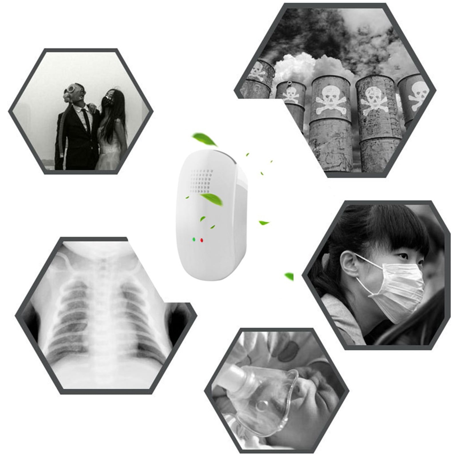 Yunuuuoa Air Purifier for Home and Office, Compact Odor Eliminator (White, 5 Pack, 3.94 in x 2.36 in x 1.18 in) 2gcdr