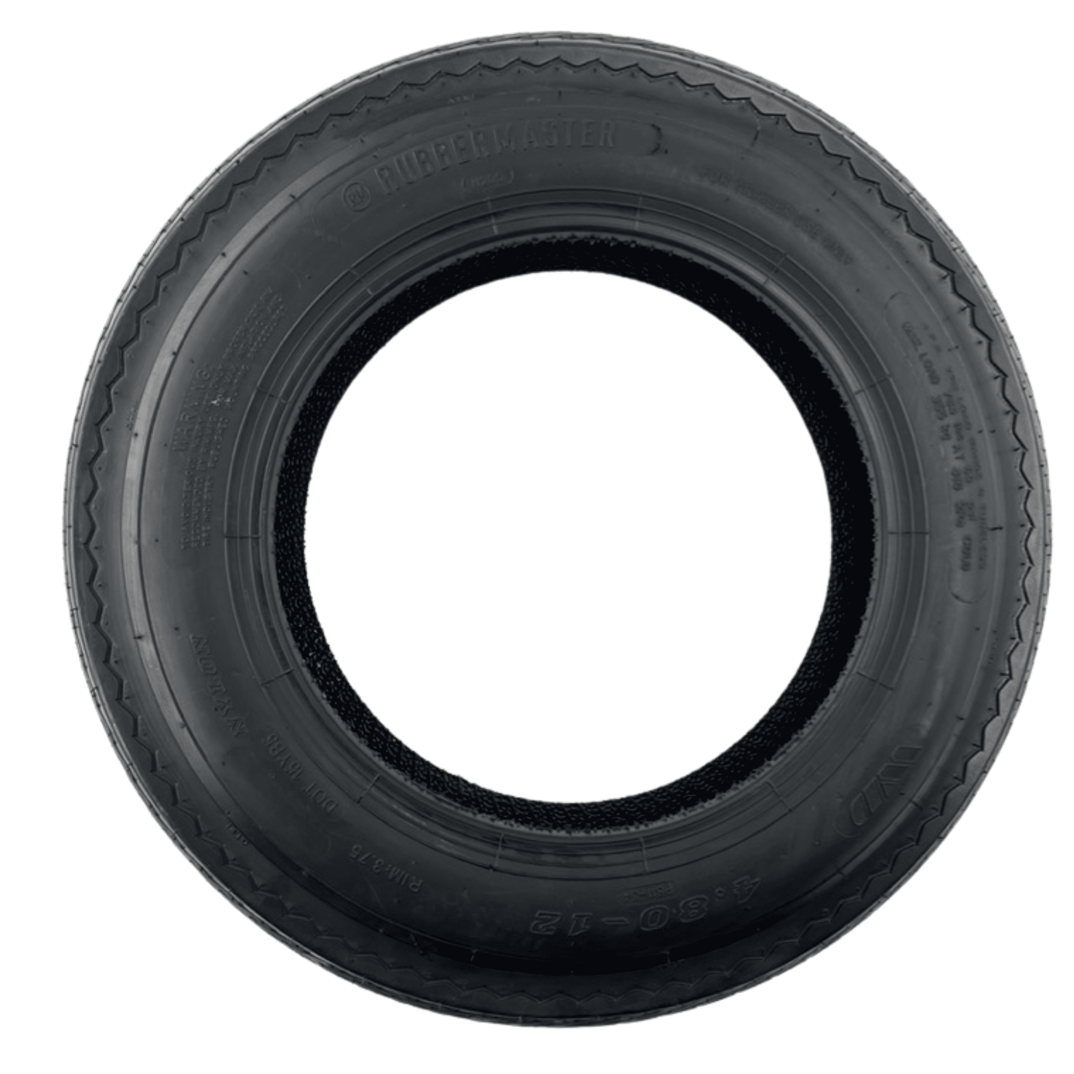 RubberMaster 4.80-12 Highway Rib Trailer Tire (4 Ply, Tubeless) y97o0