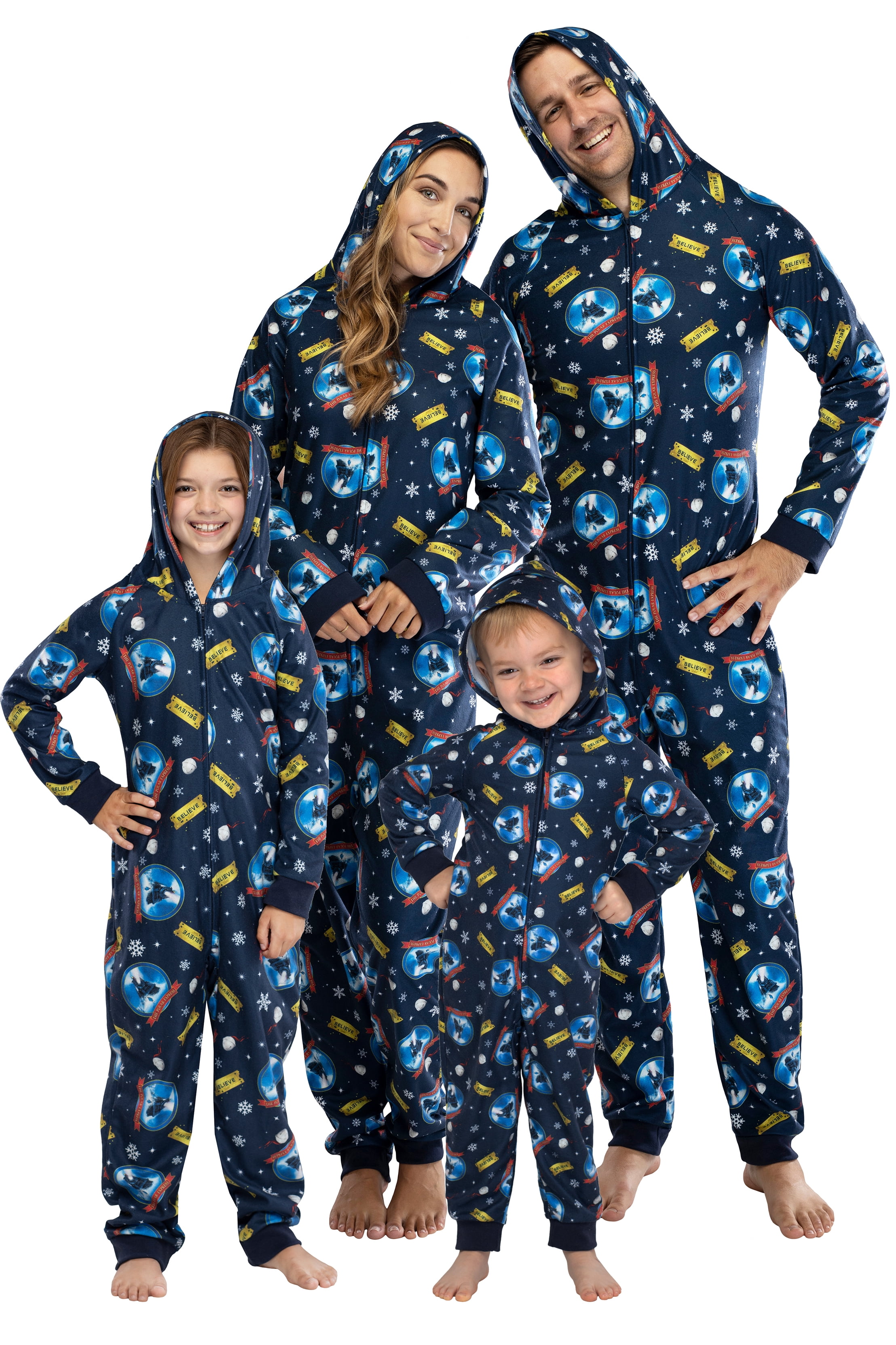 PJammy The Polar Express Toddler Kids' Hooded Footless One-Piece Pajama (Blue, 3T) eevop