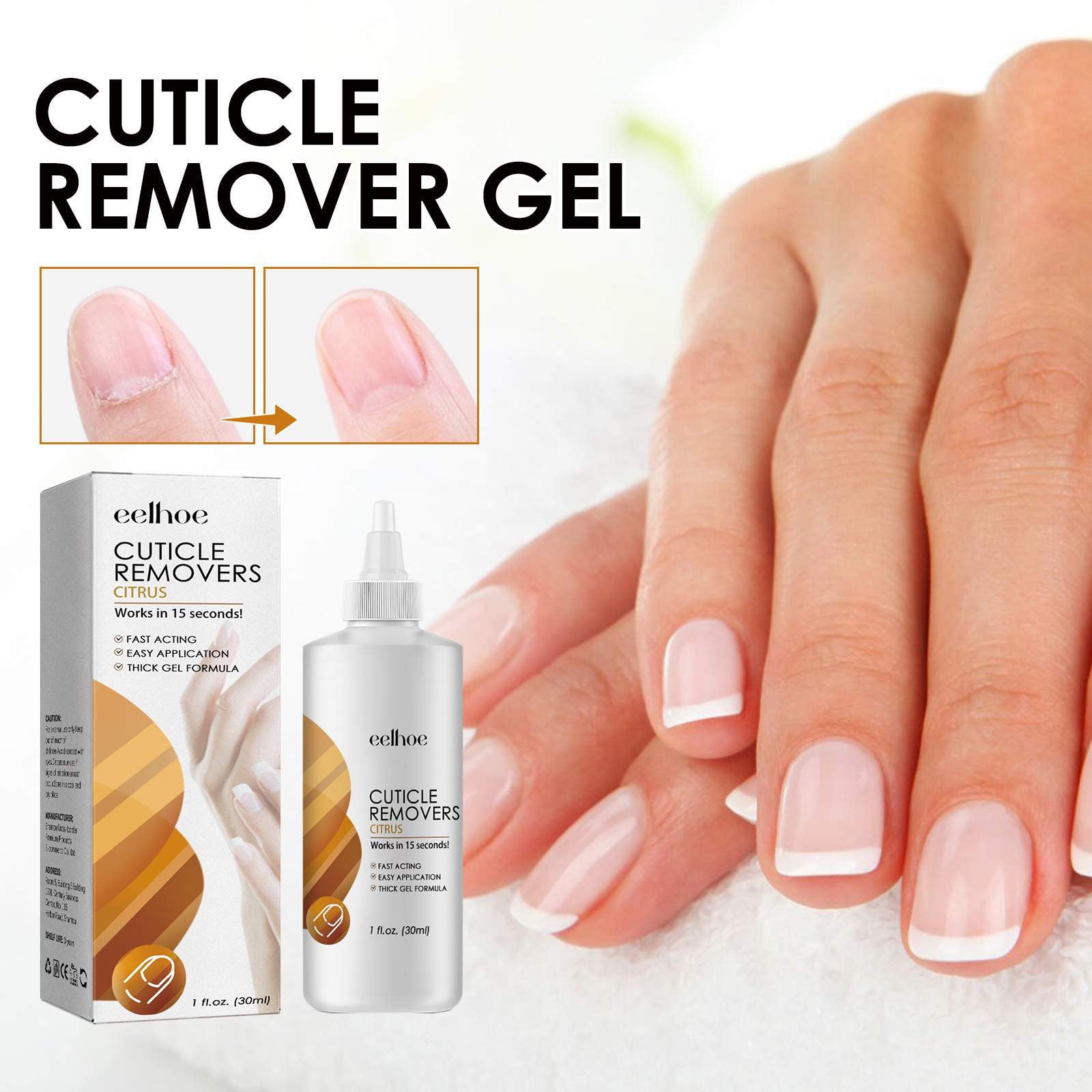 Beessbest Instant Cuticle Remover Gel, Professional Manicure & Pedicure Nail Care Treatment (1 fl oz) 1qclh
