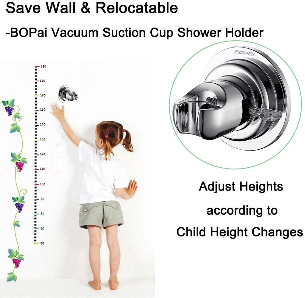 GYTF Adjustable Shower Head Holder, Removable Suction Cup Bracket for Handheld Sprayer (Silver, 2 Pack) 9kn5f