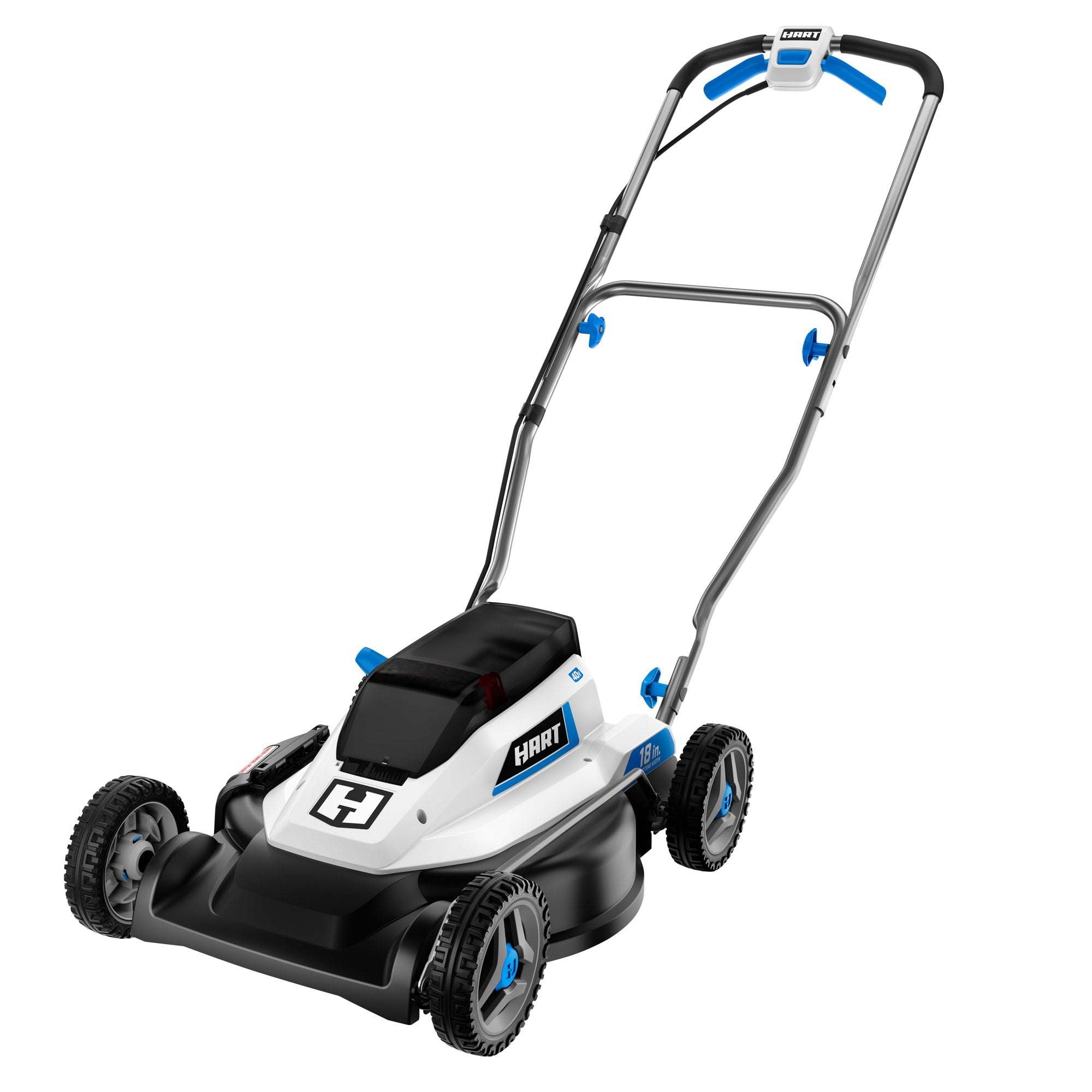 HART 40-Volt Cordless 18-inch Push Mower Kit with 6Ah Lithium-Ion Battery and Charger (Pre-Owned) zrxys