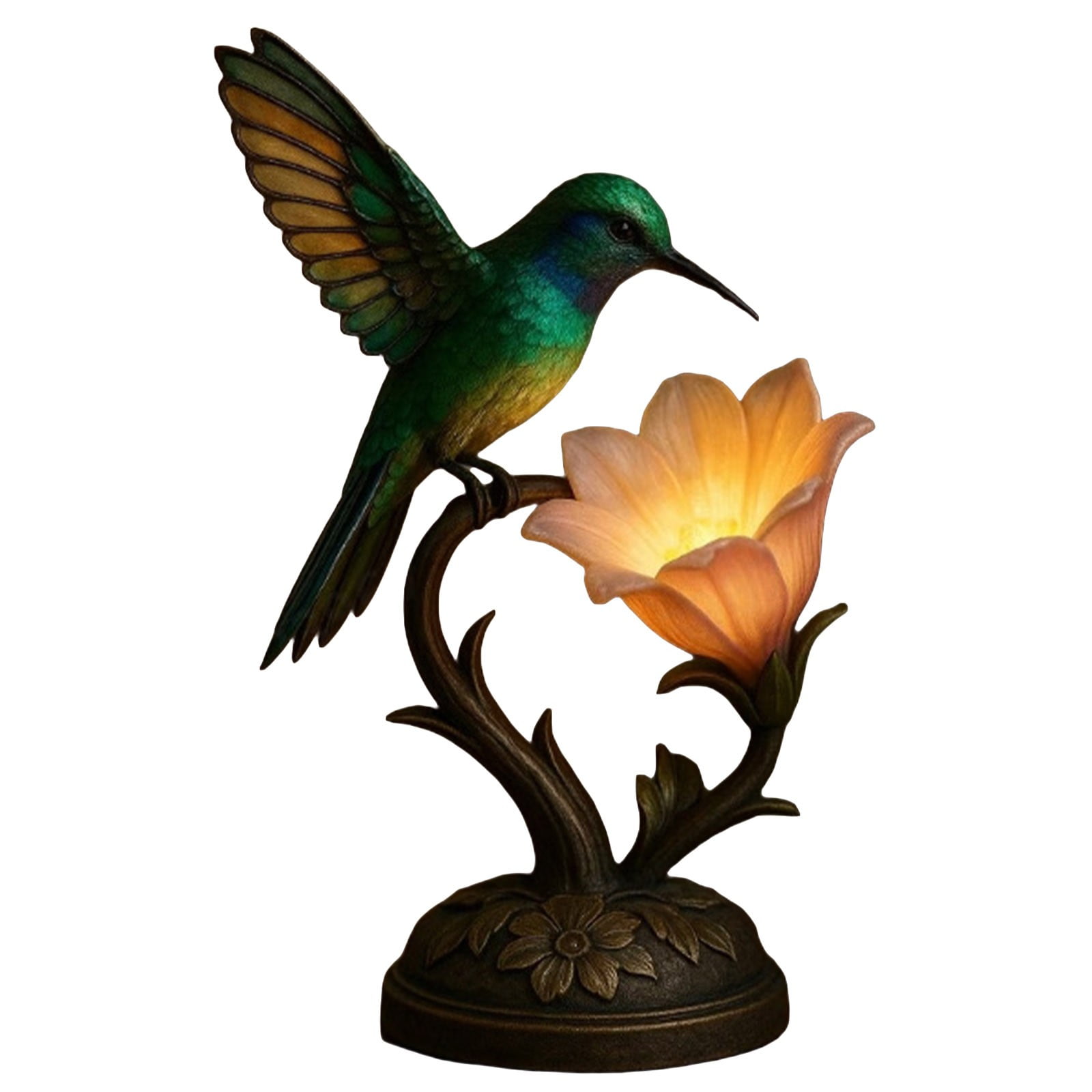 QIUXUJ 3D Floral and Bird Decorative Floor Lamp, Festive Indoor Holiday Accent Lighting (Green, 12 in) hjhen