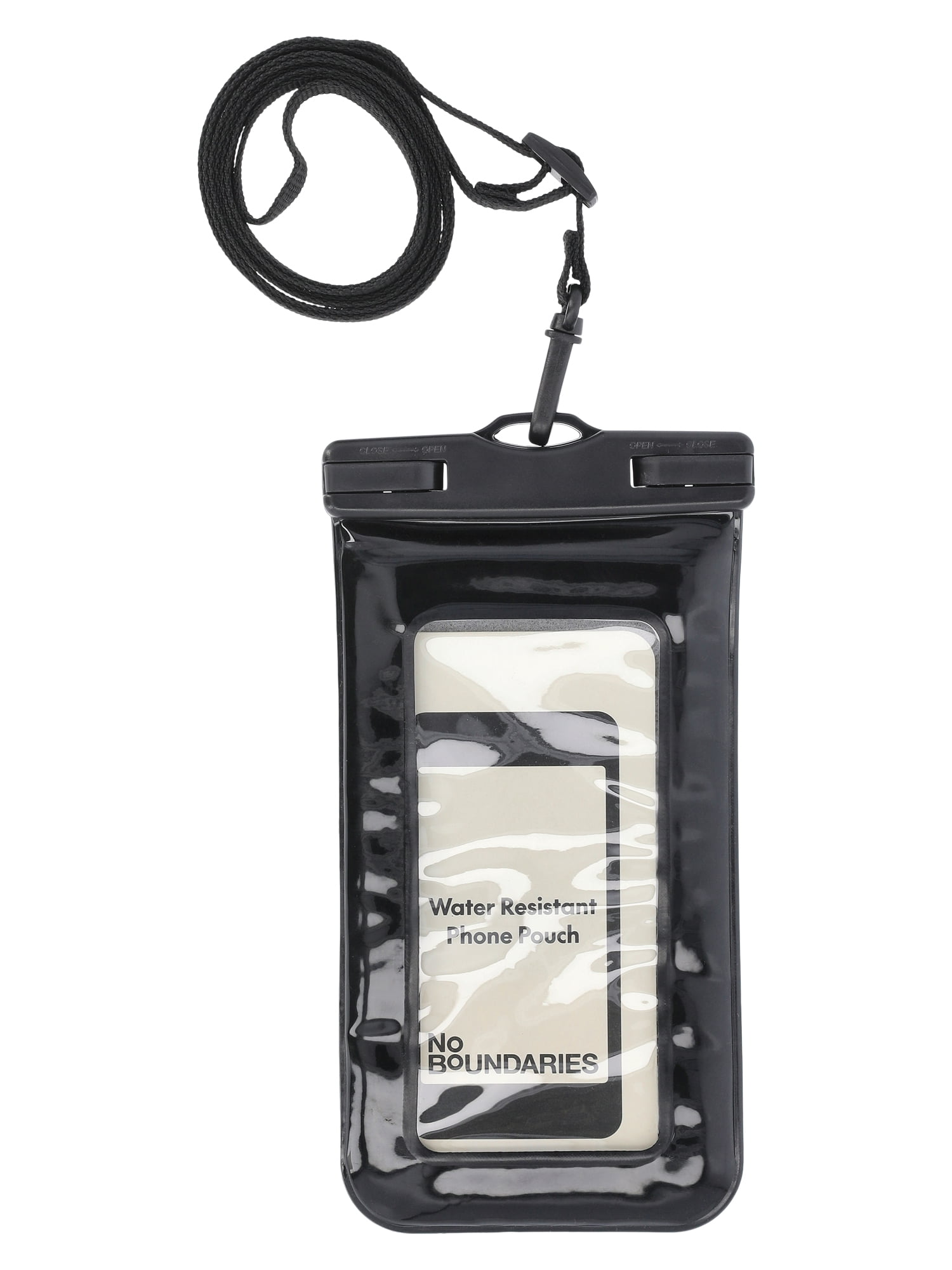 No Boundaries Women's Beach Water Resistant Cellie Pouch (Black, 8.125 in x 4.25 in x 0.625 in) z6q4i
