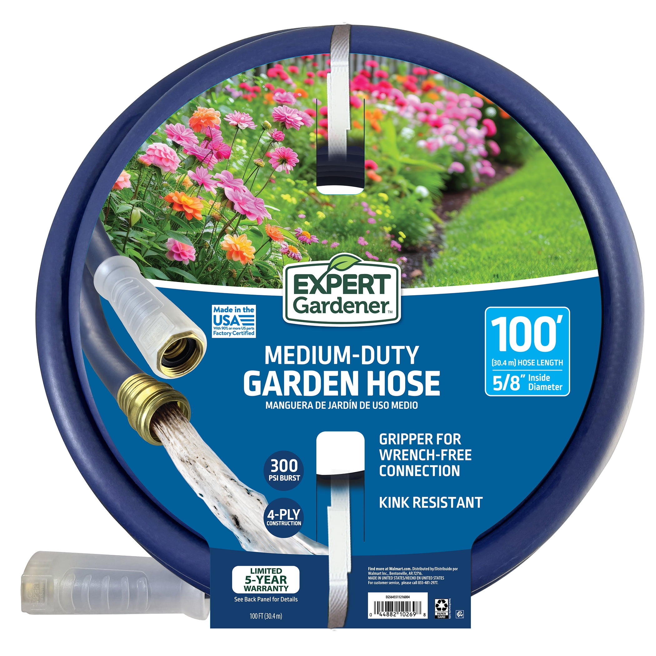 Expert Gardener Medium Duty Garden Hose (5/8 in x 100 ft) z3vrn