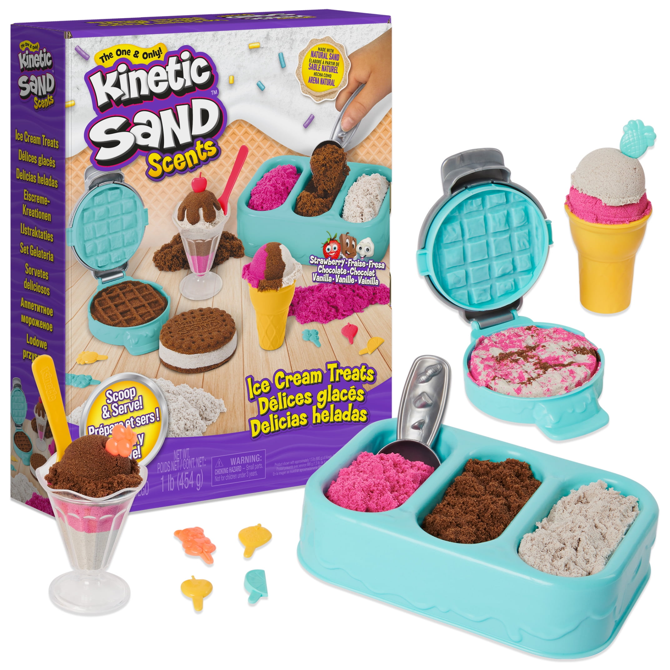 Kinetic Sand Scents Ice Cream Treats Playset (Multi-Color, 1 lb) onb57
