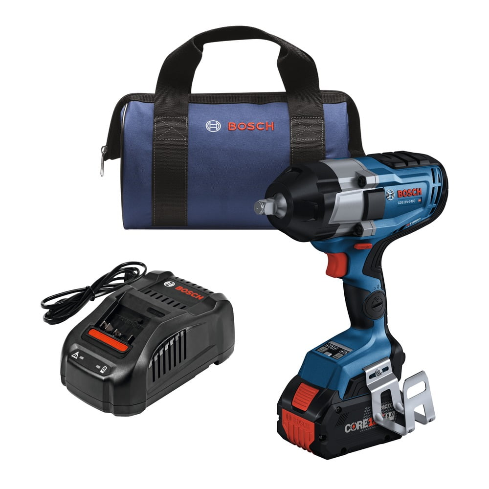 Bosch GDS18V-740CB14-RT PROFACTOR Brushless Cordless Impact Wrench Kit with Friction Ring (8 Ah Battery, 1/2 in) j8782