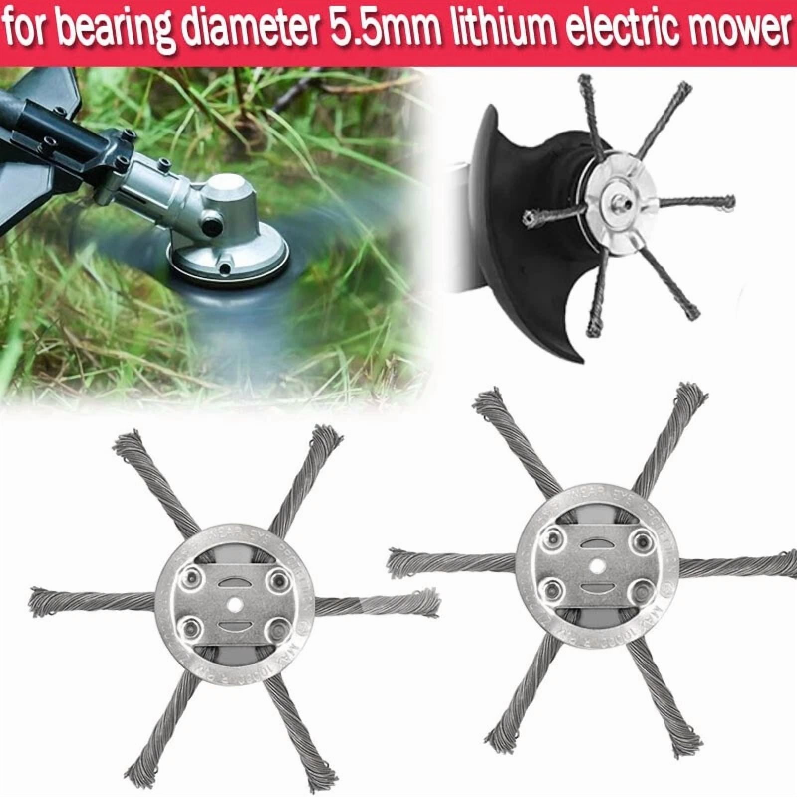 Purely Elizabeth Steel Wire Trimmer Head Weed Brush for Lawn Mower (6 in) h9agu