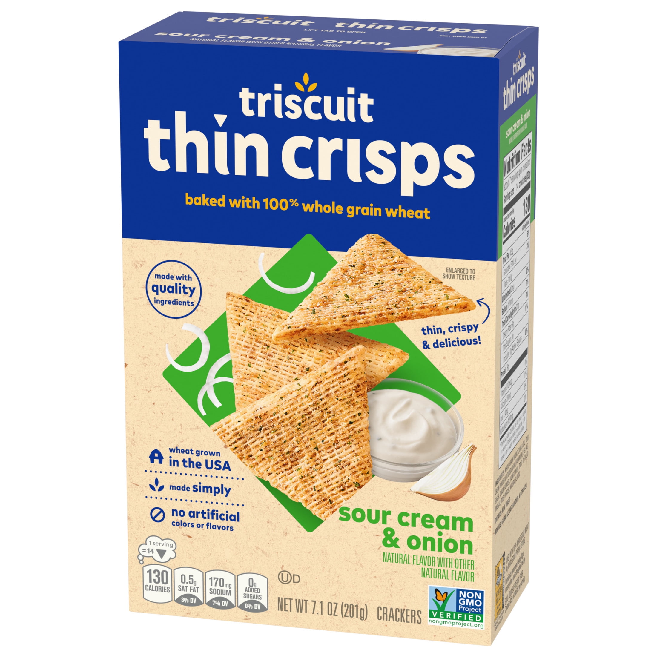 Triscuit Thin Crisps Sour Cream & Onion Whole Grain Wheat Crackers (7.1 oz) thi5v