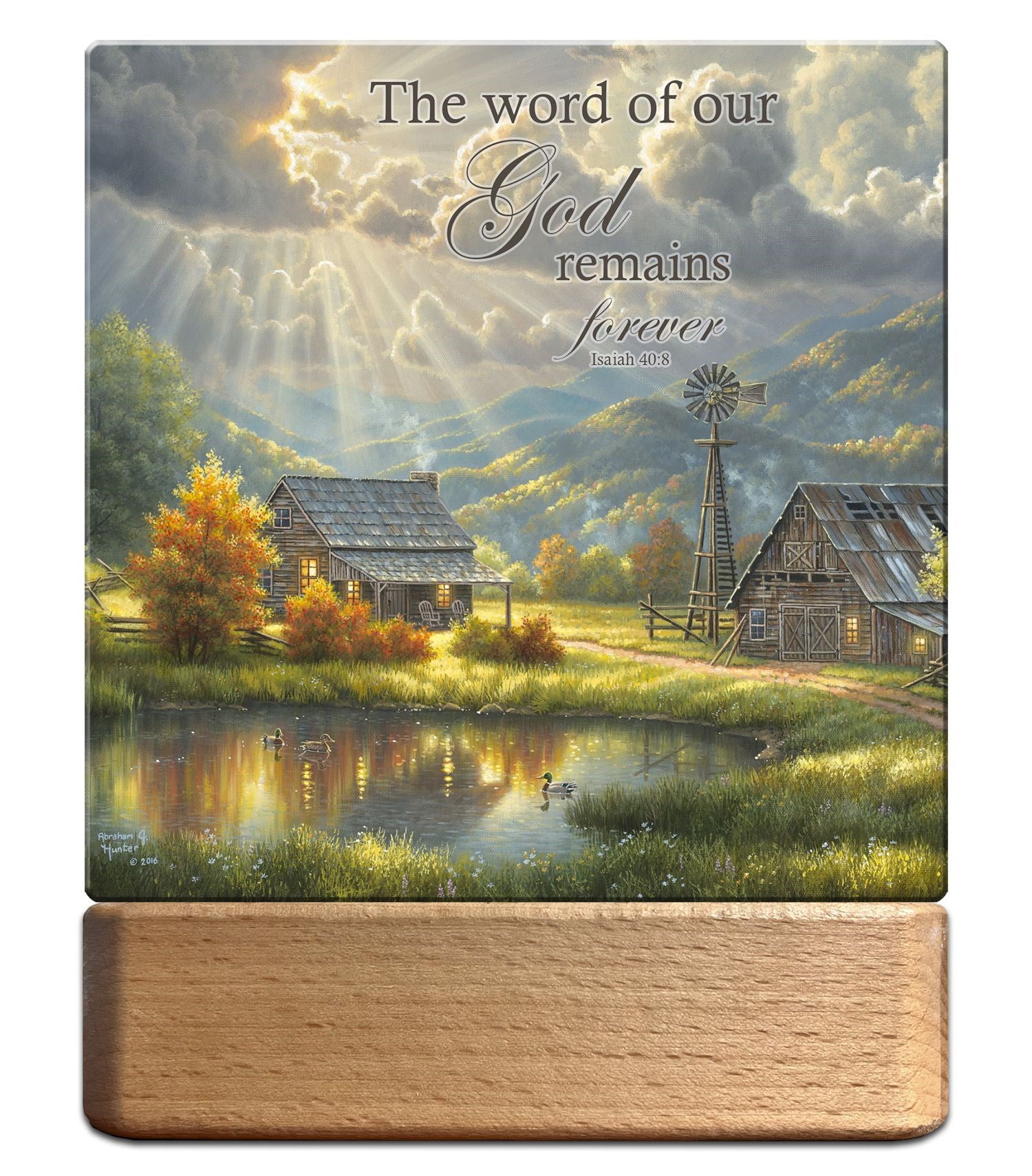 Glow Decor LED Night Light and Decorative Plaque with Scripture (7 in) 5vfml