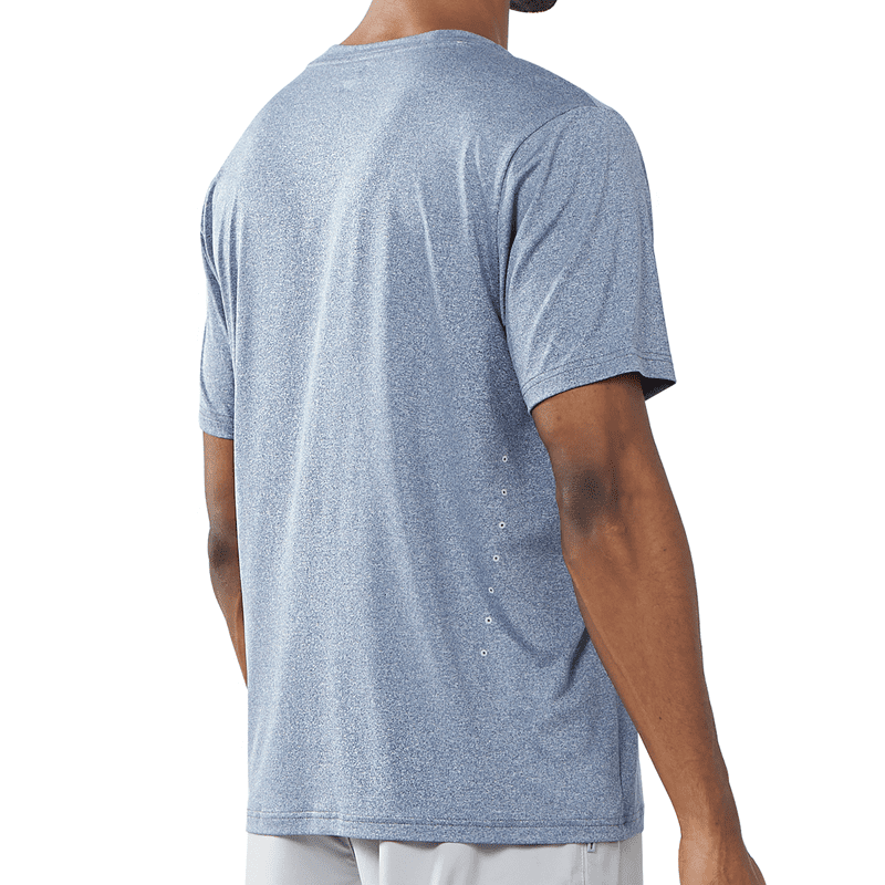 NORTHYARD Men's Athletic Workout T-Shirt Moisture-Wicking Short Sleeve Running Gym Top (Blue Heather, M) w77fd