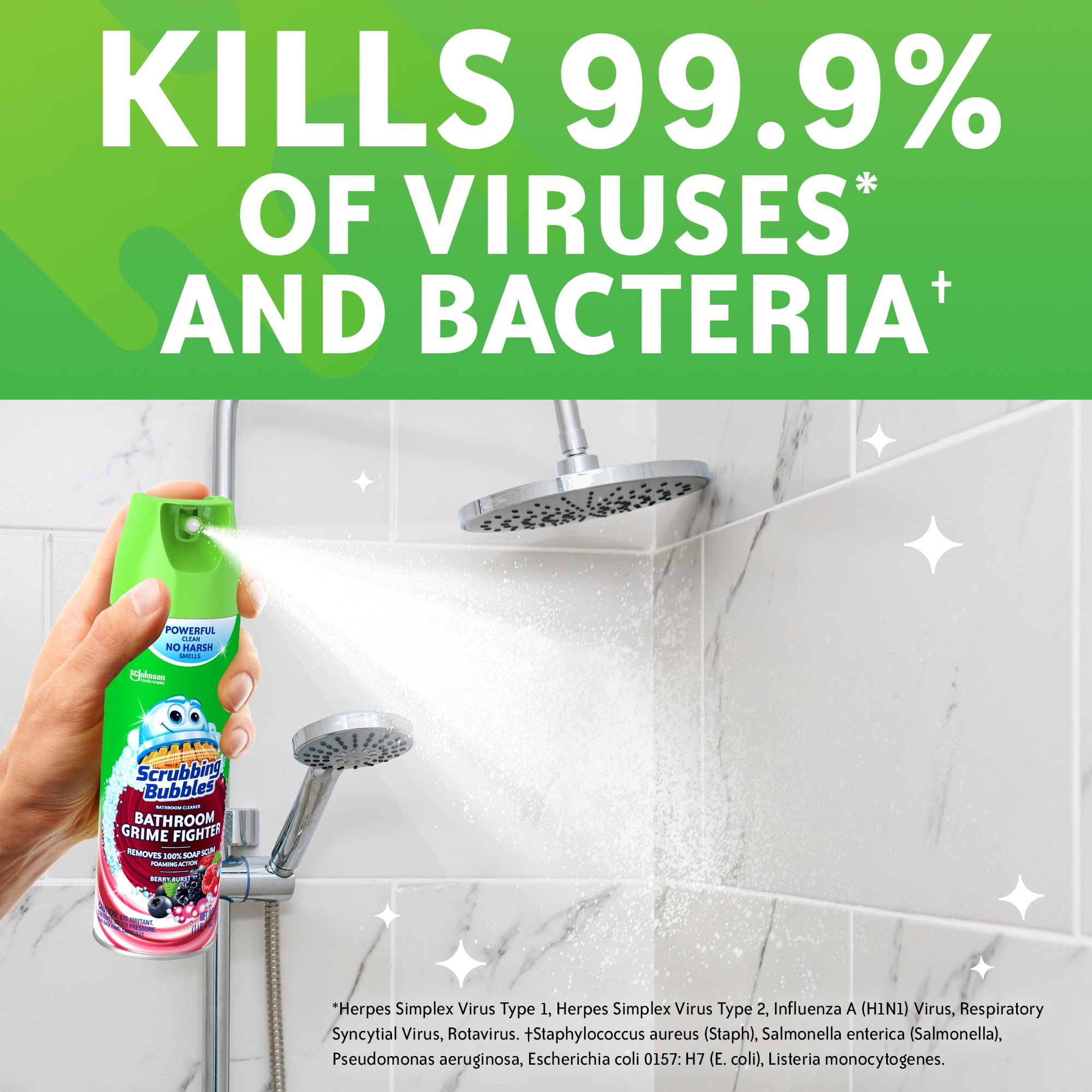 Scrubbing Bubbles Bathroom Grime Fighter Disinfectant Spray (Berry Burst, 20 oz) zlest