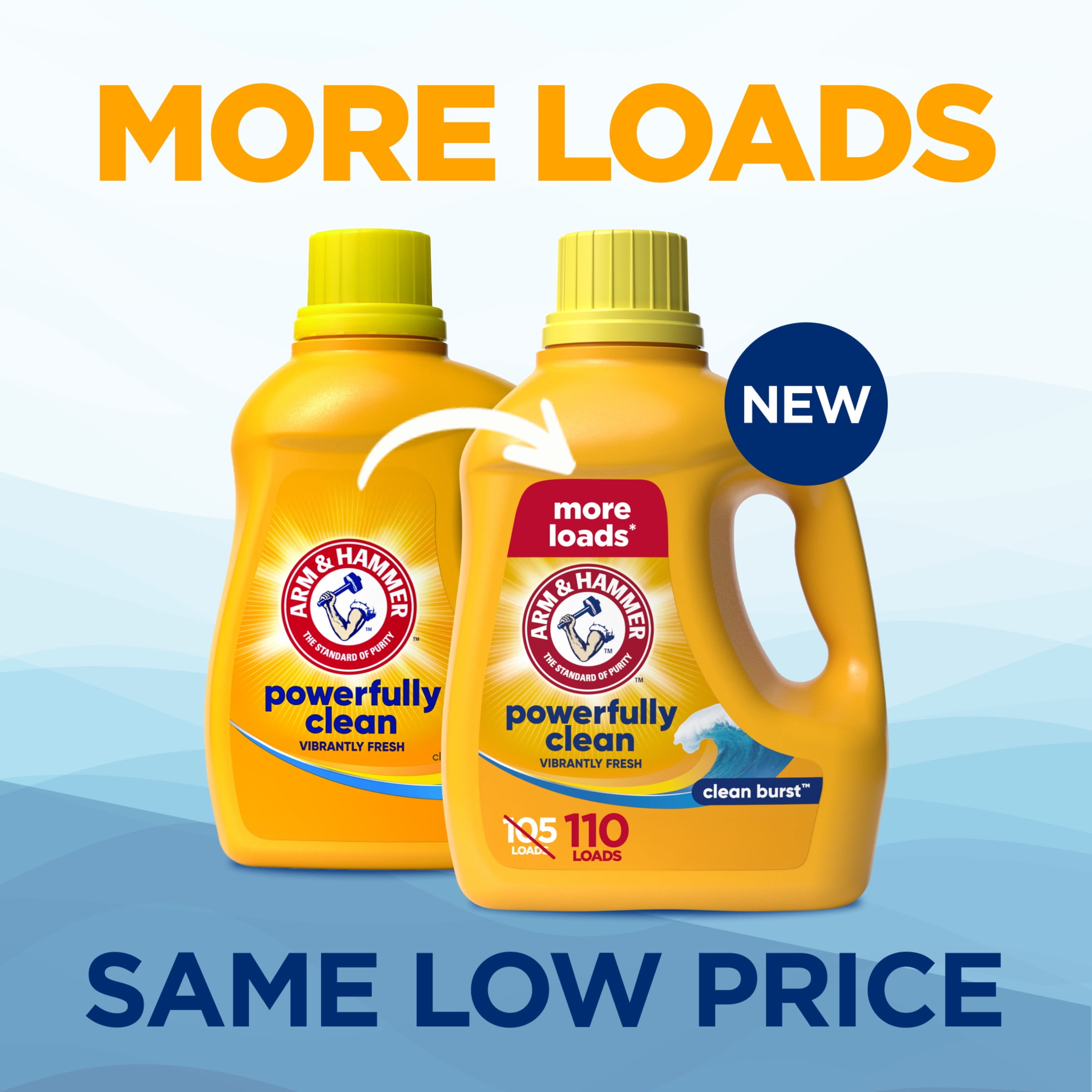 ARM & HAMMER Clean Burst Liquid Laundry Detergent (110 fl oz) t0s2q