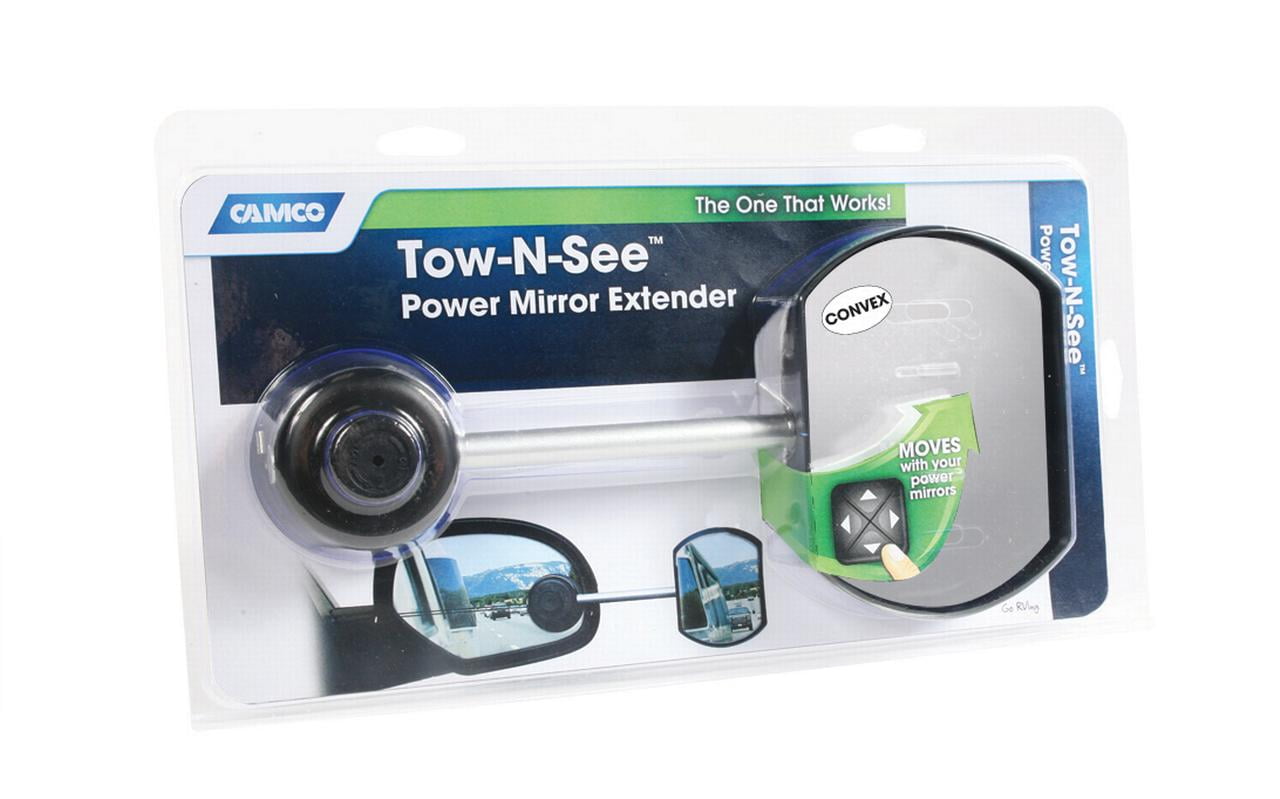 Camco Tow-N-See Convex Towing Mirror for Vehicle Side Mirror (Passenger Side, 1 Pack) 1rk4l