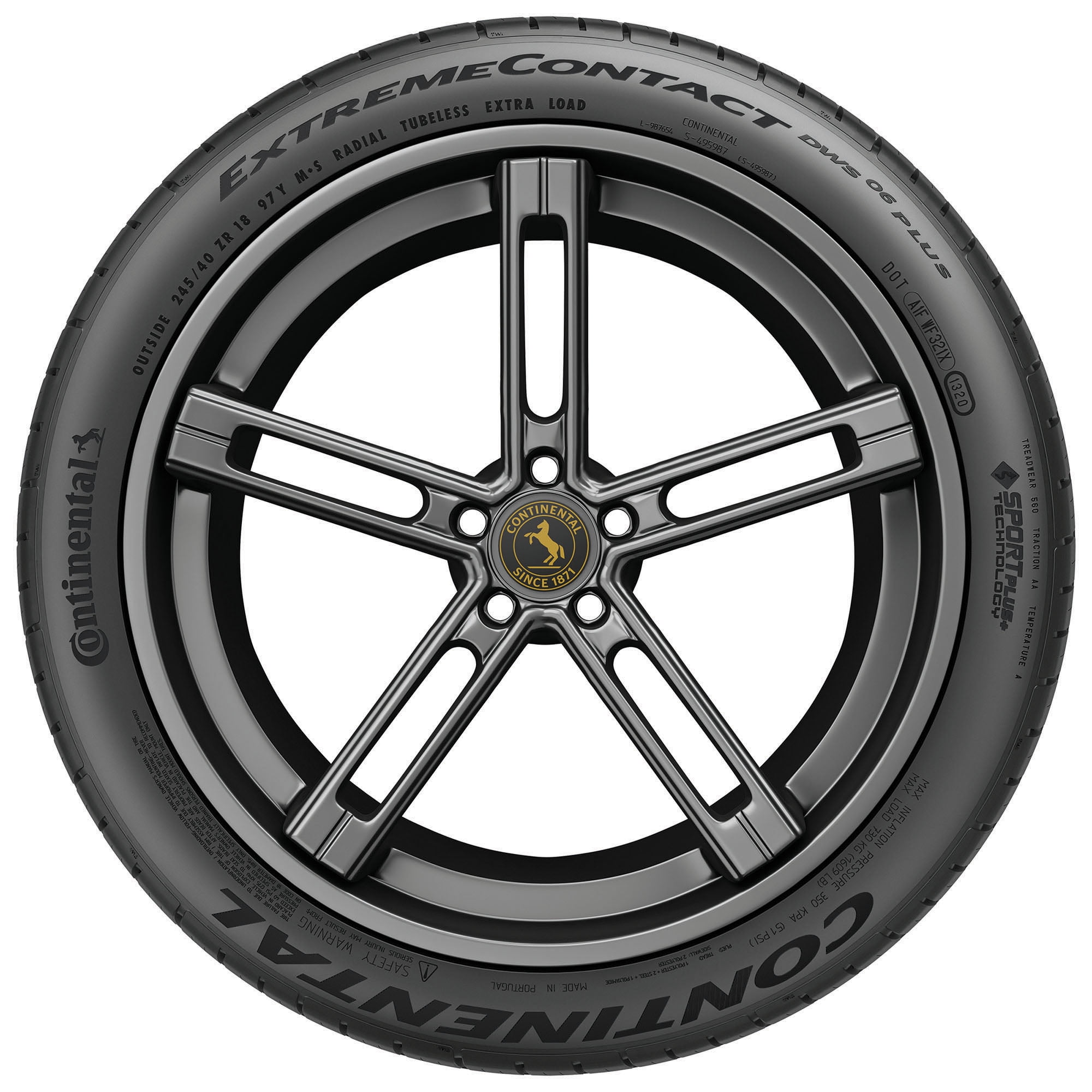 Continental ExtremeContact DWS06 PLUS UHP All Season Tire (275/40ZR22, XL) ectsj