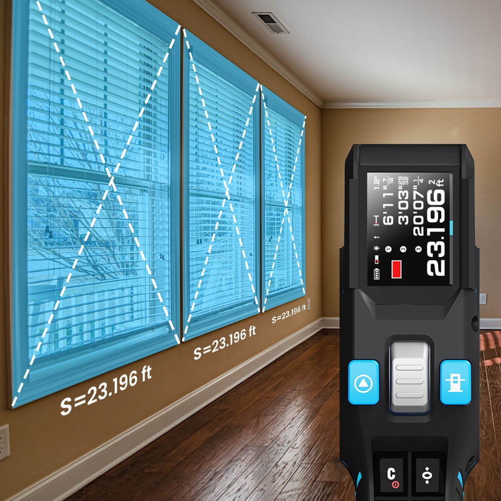 Mileseey DTX10 3-in-1 Digital Laser Tape Measure with Auto-Lock (Blue, 330 ft) ltyi6
