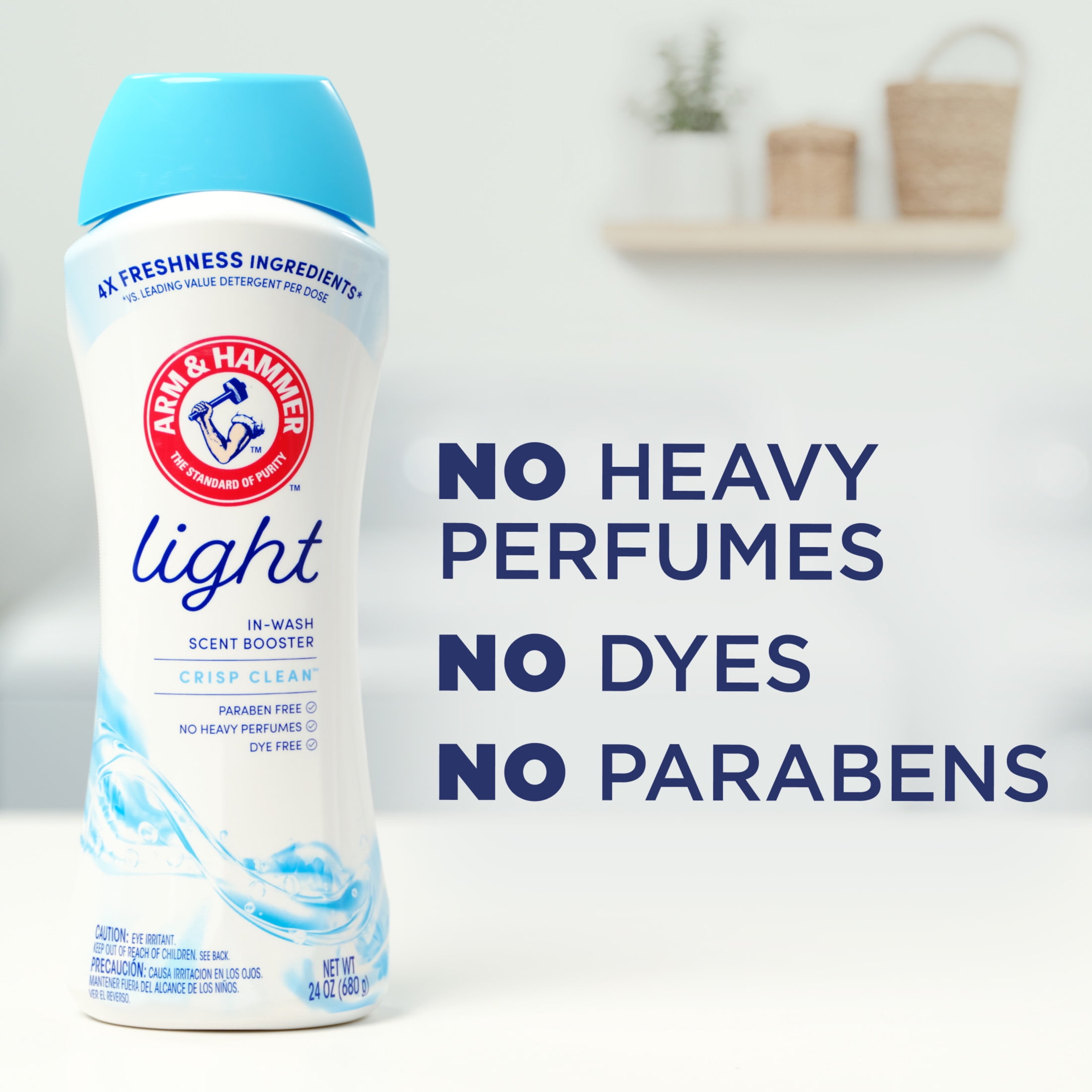ARM & HAMMER Light In-Wash Laundry Scent Booster, Crisp Clean Fragrance (24 oz) uyzfg