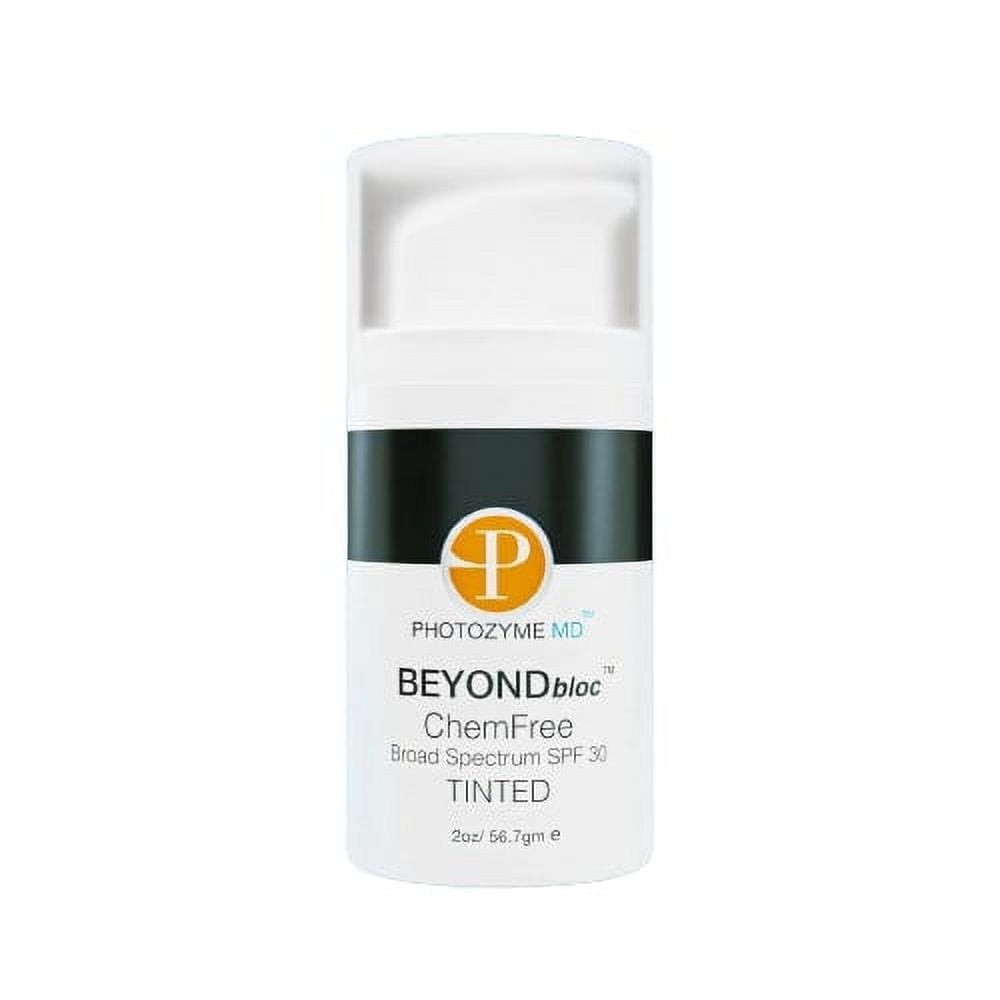 Photozyme BeyondBloc Chemfree Broad Spectrum SPF 30 Tinted Sunscreen (Anti-Aging Hydrating Primer, 2 fl oz) y05wp