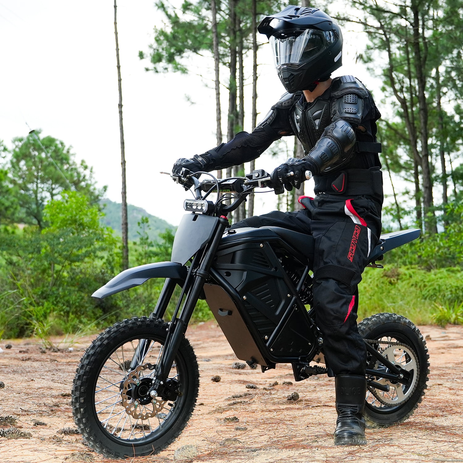 VIPCOO Electric Mountain Bike, High-Speed Off-Road E-Bike with Fat Tires, 330 lb Load Capacity (Black, 63 in) ob9hb