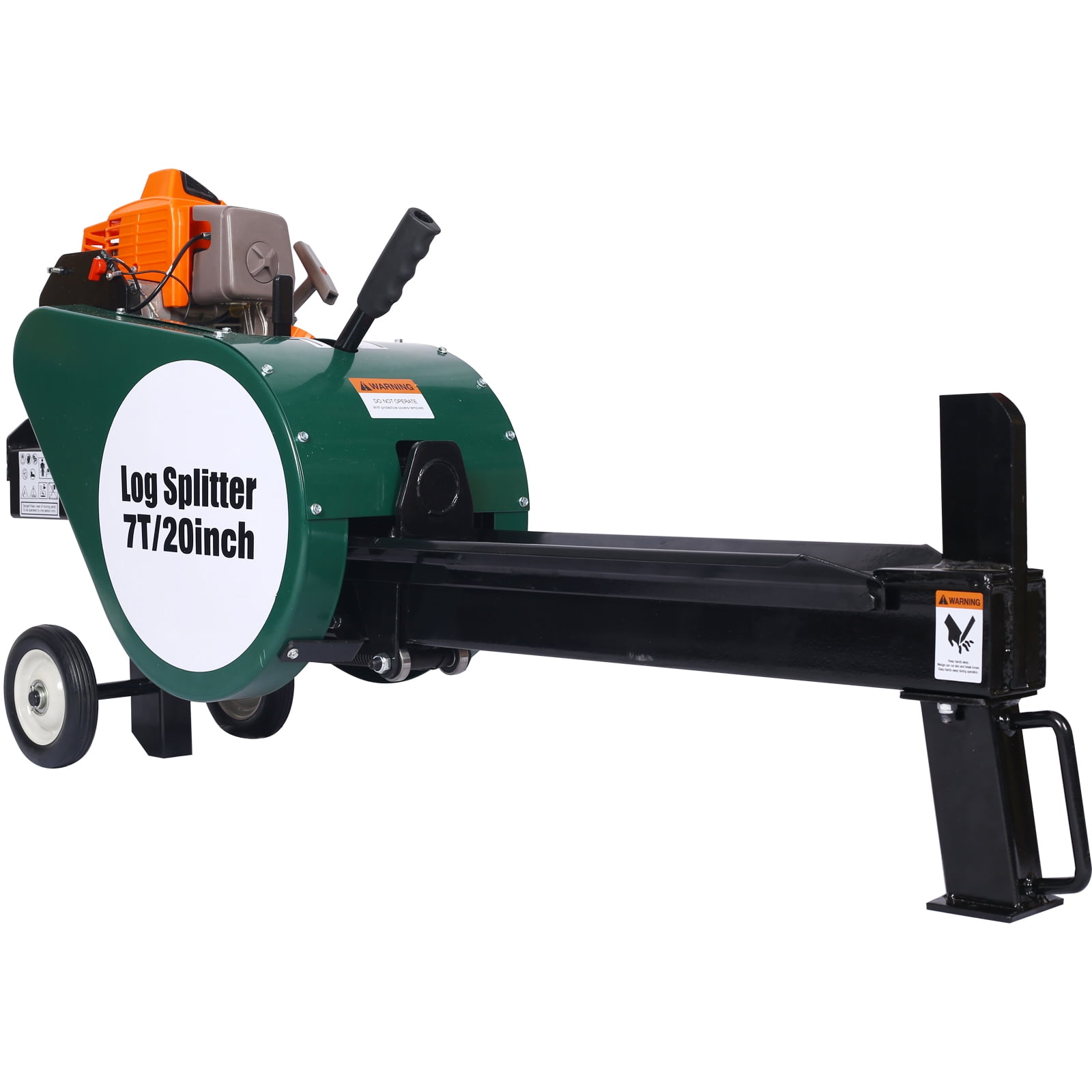 DSstyles Electric Log Splitter, Double Flywheel Firewood Chopping Machine (Green, 18.5 in) zp1vp